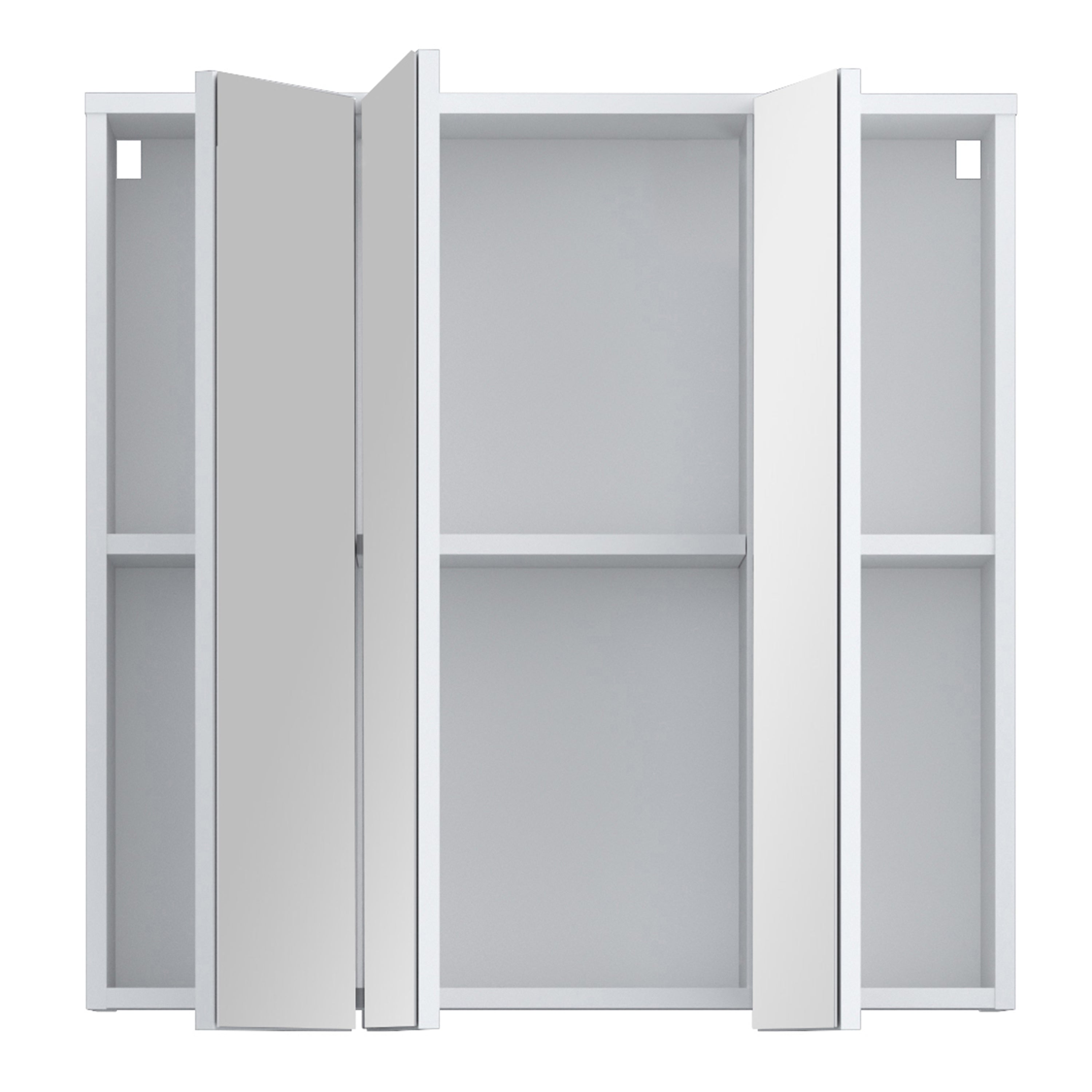 Lokko Hanging Cupboard with 3 Mirror Doors in White
