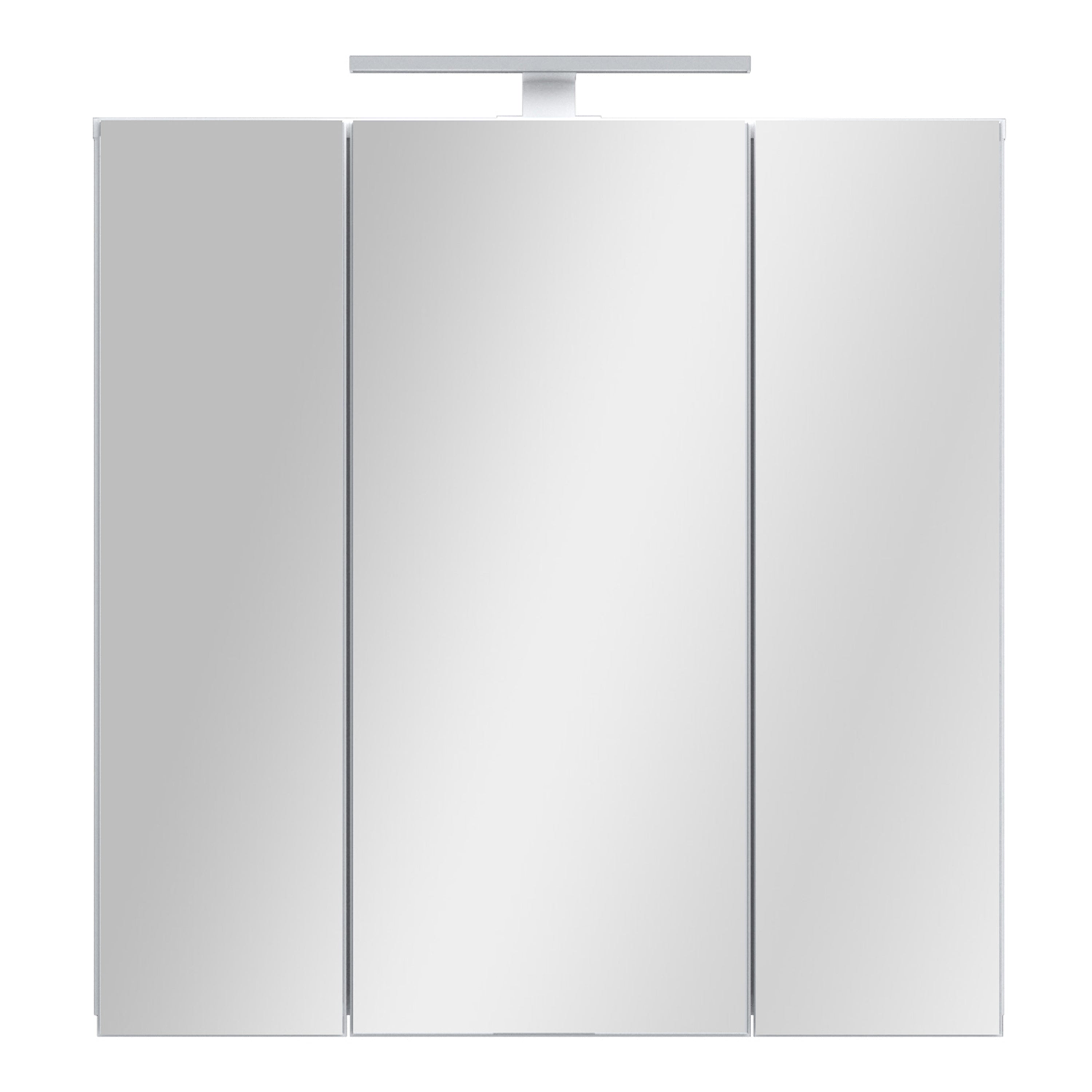 Lokko Hanging Cupboard with 3 Mirror Doors in White