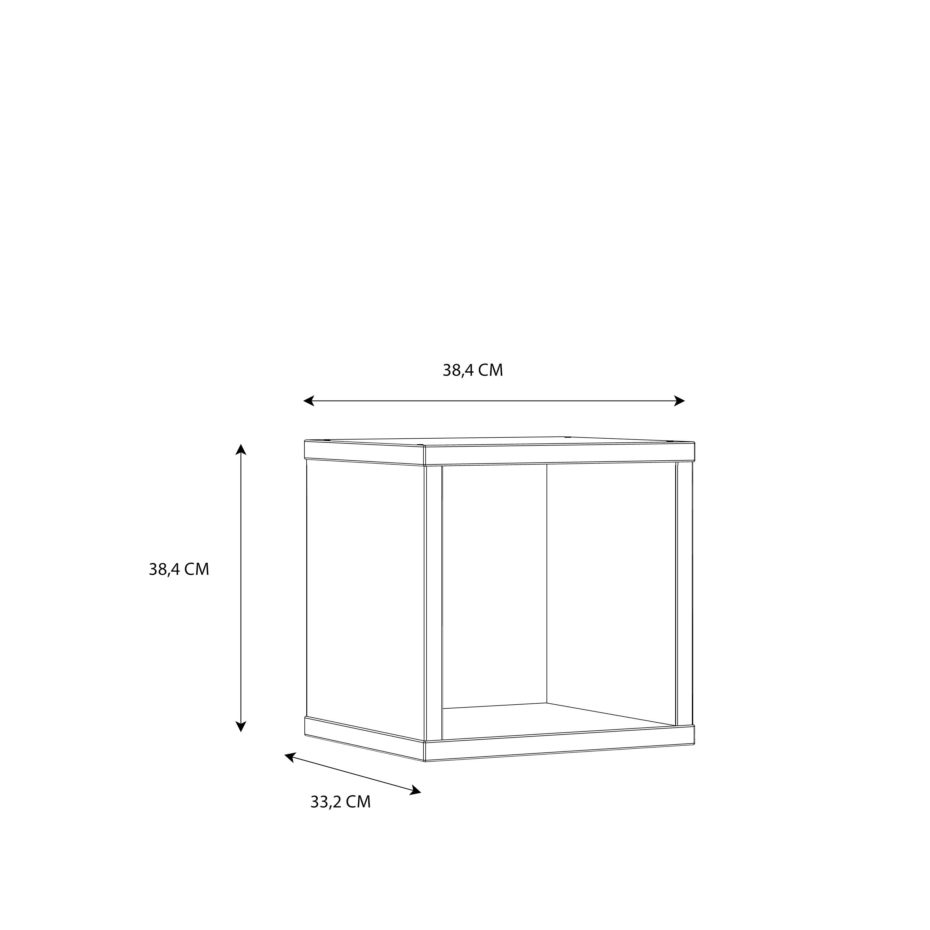Mauro Singular Storage Unit in Taupe