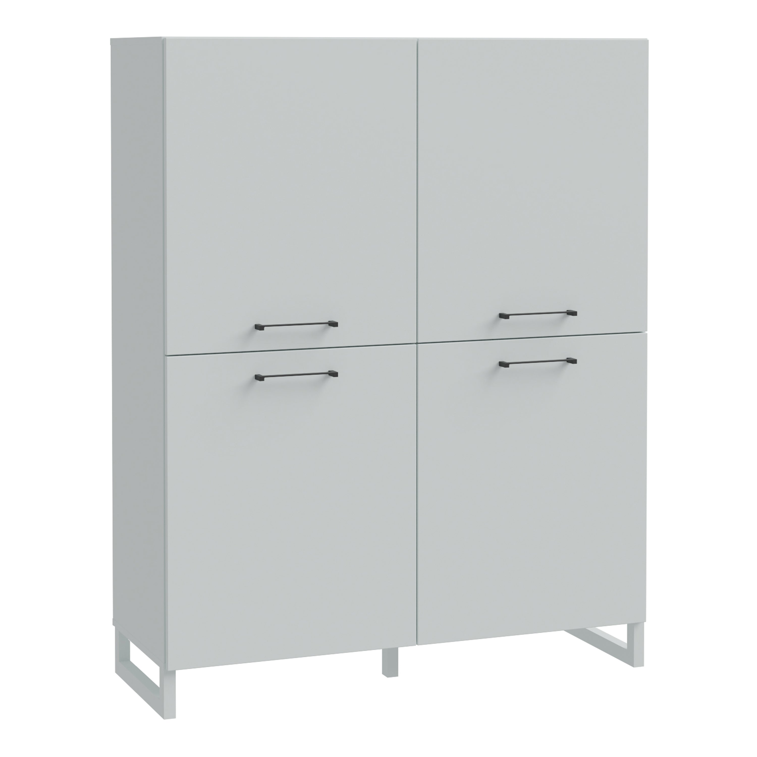 Sali 4 Door Highboard in Light Grey – FTG
