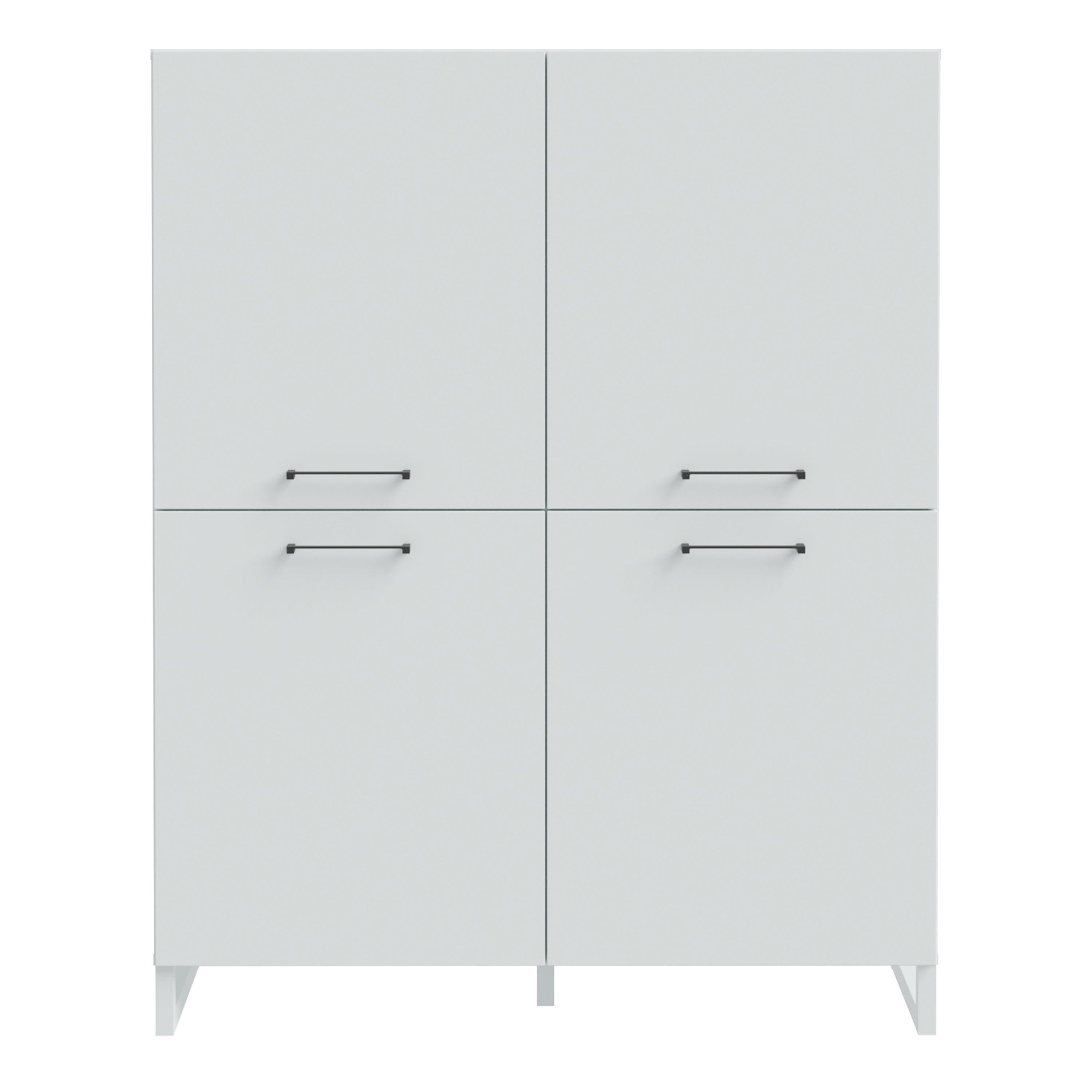 Sali 4 Door Highboard in Light Grey – FTG, view 2