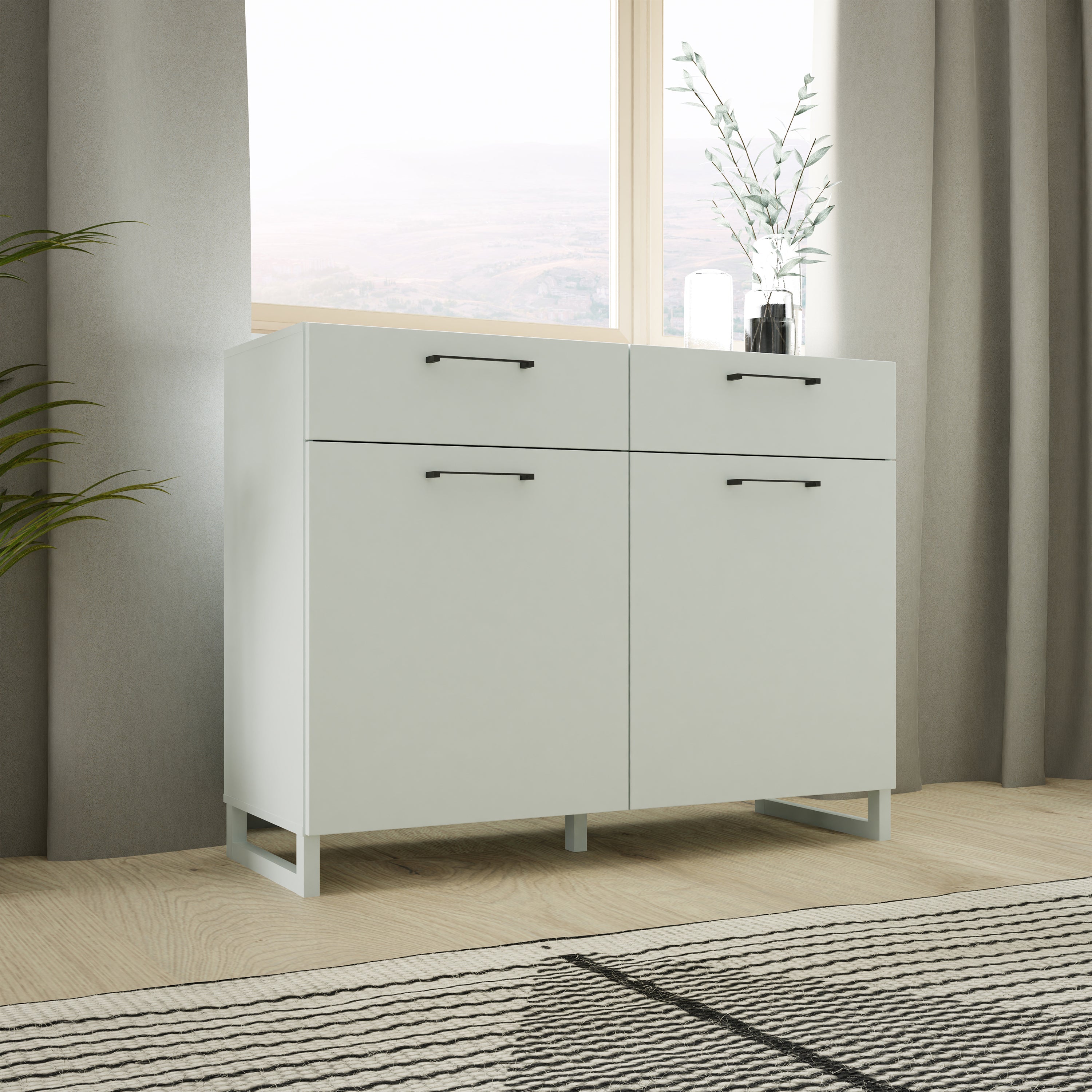 Sali 2 Door 2 Drawer Chest in Light Grey – FTG, view 6