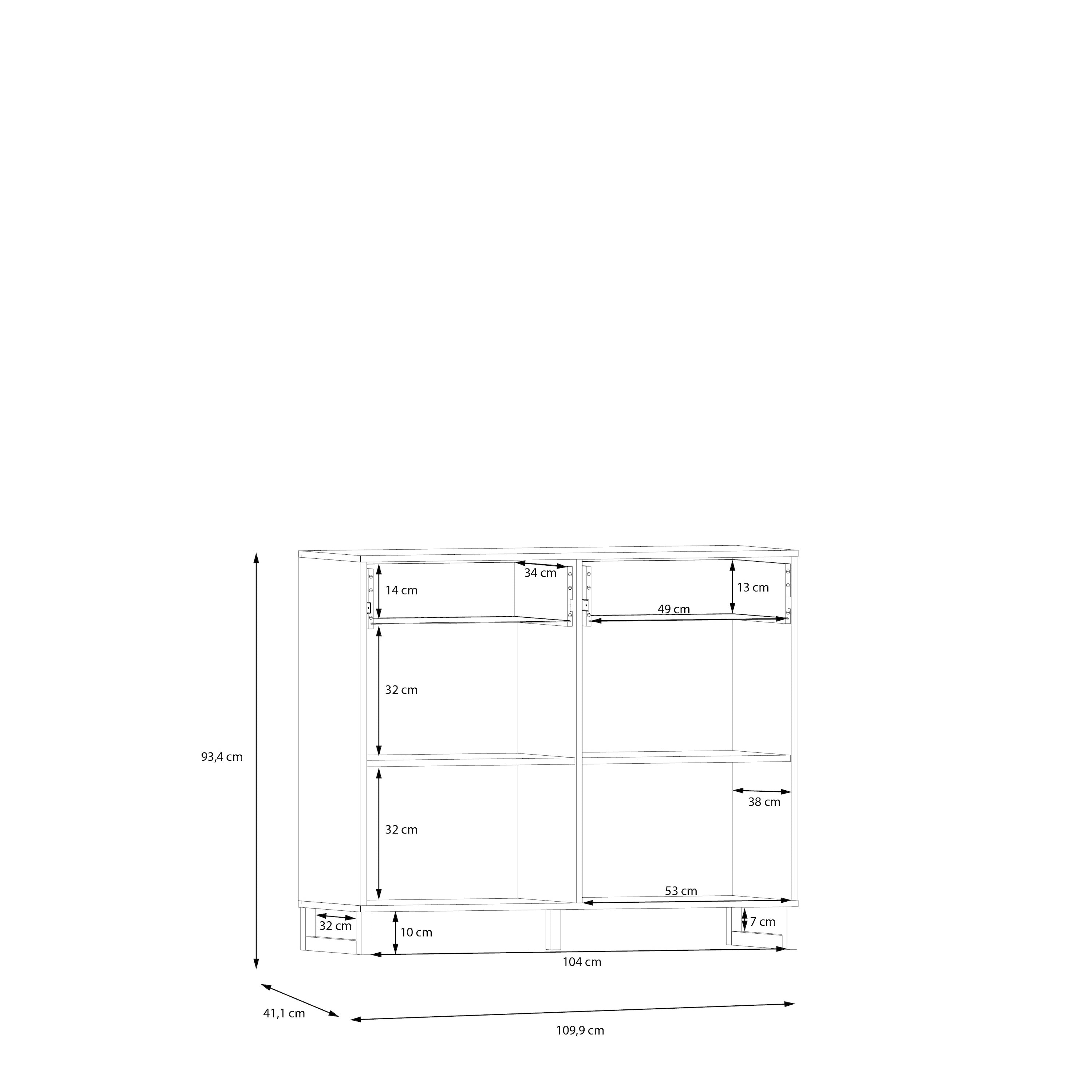Sali 2 Door 2 Drawer Chest in Light Grey – FTG, view 9