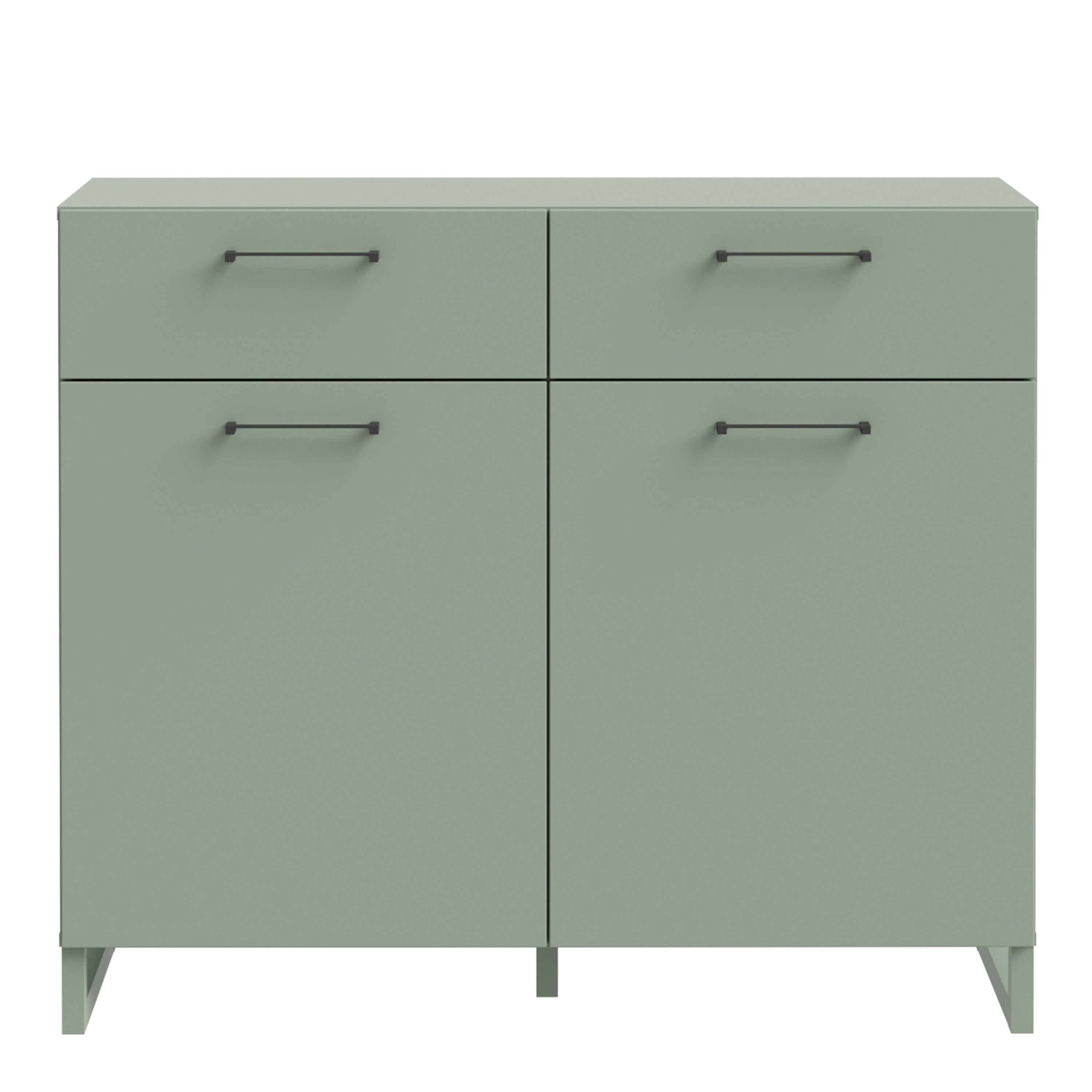Sali 2 Door 2 Drawer Chest in Sage Green – FTG, view 2