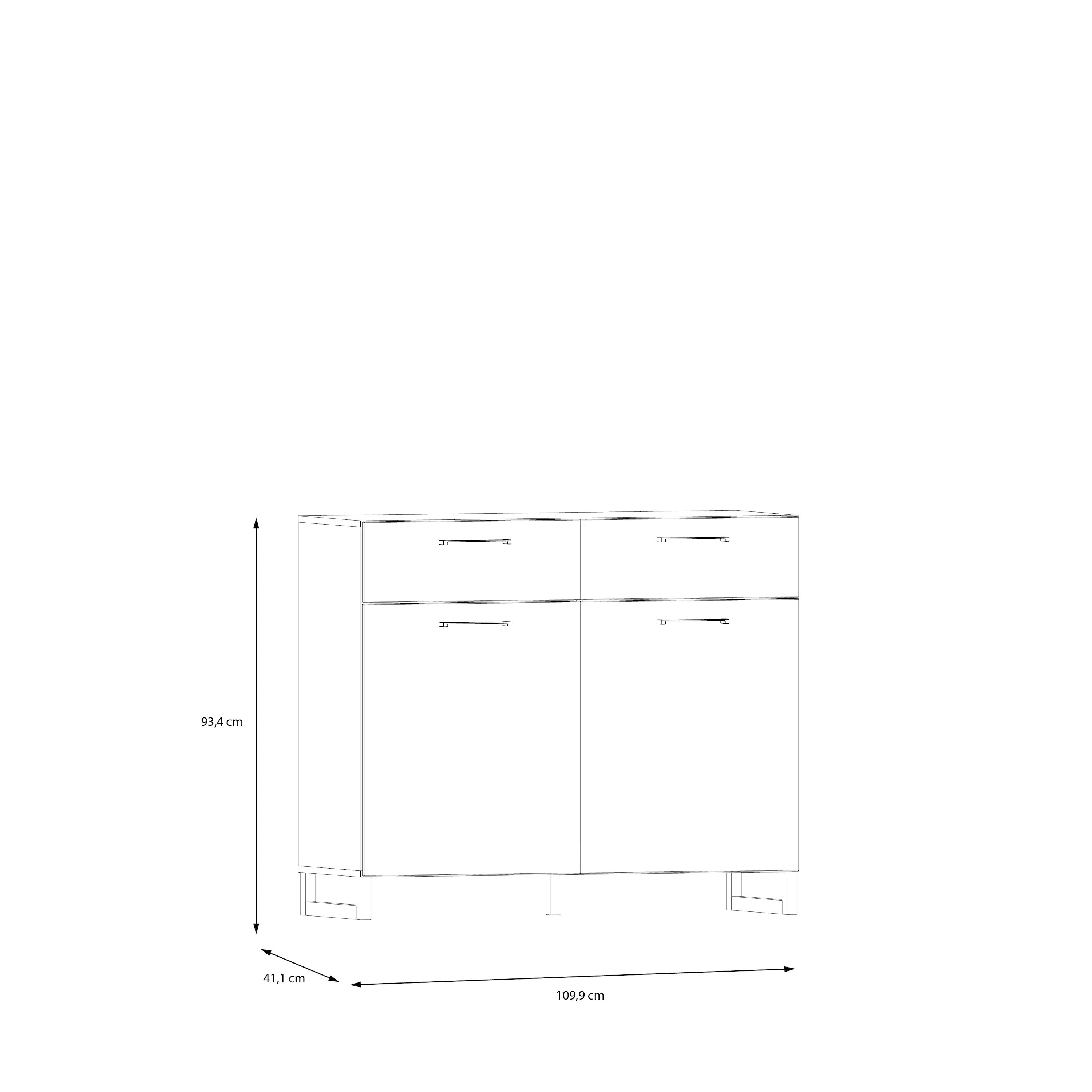 Sali 2 Door 2 Drawer Chest in Sage Green – FTG, view 8