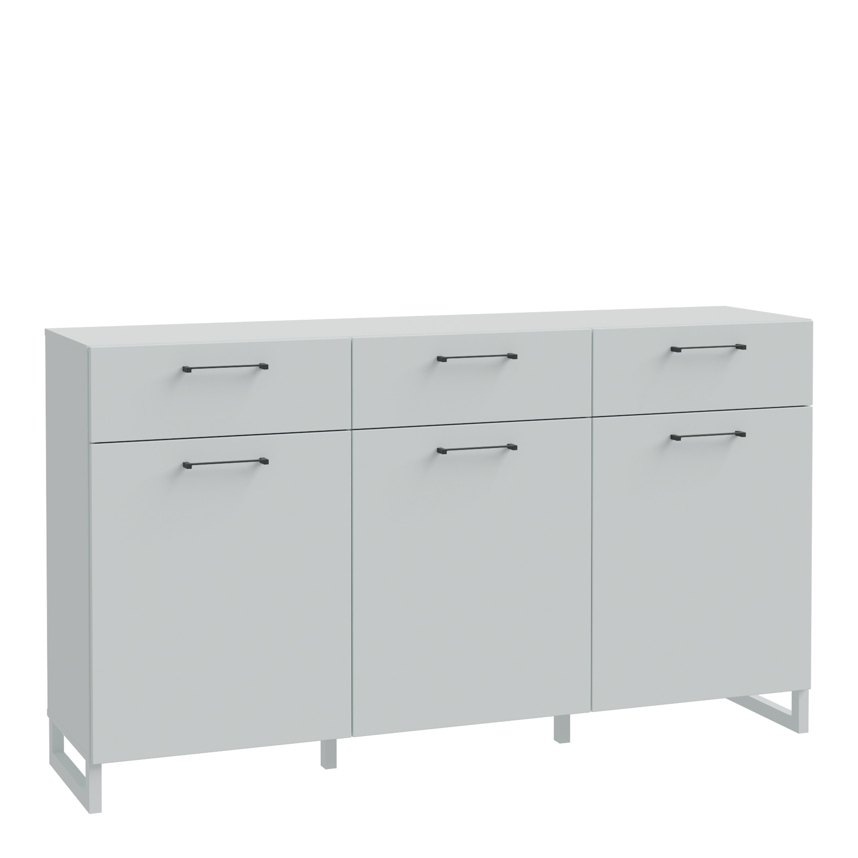 Sali 3 Door 3 Drawer Chest in Light Grey – FTG