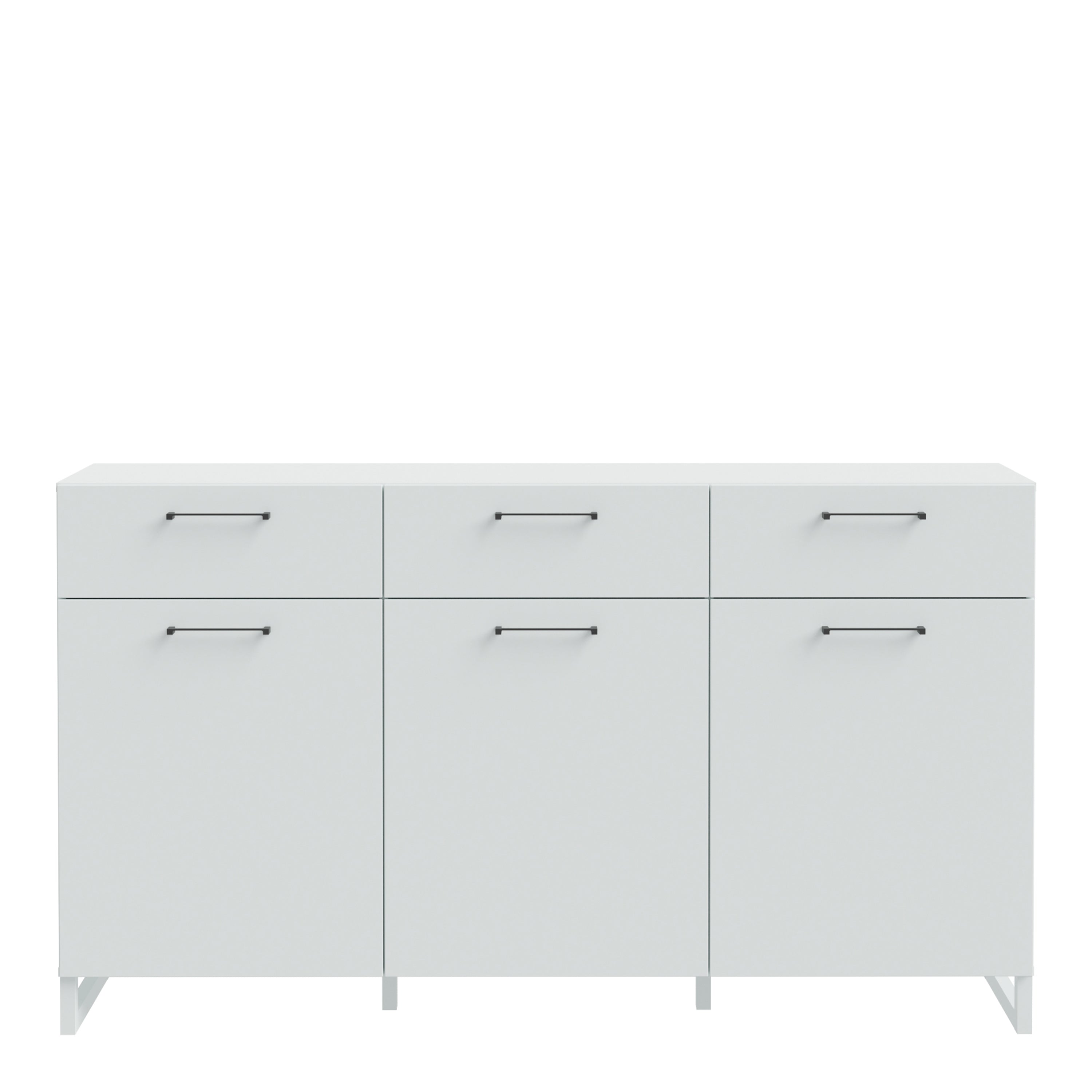 Sali 3 Door 3 Drawer Chest in Light Grey – FTG, view 2