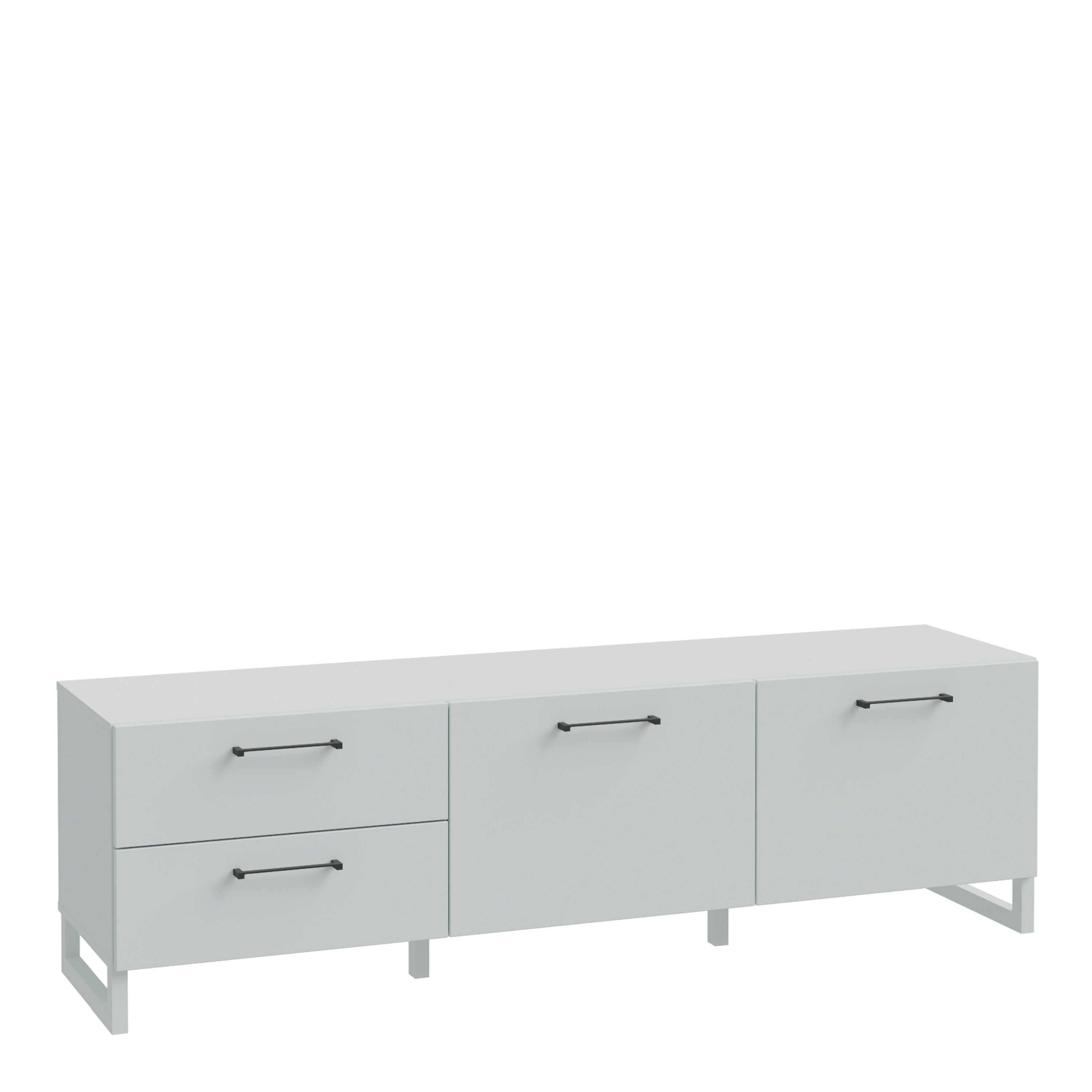 Sali 2 Door 2 Drawer TV Unit in Light Grey – FTG