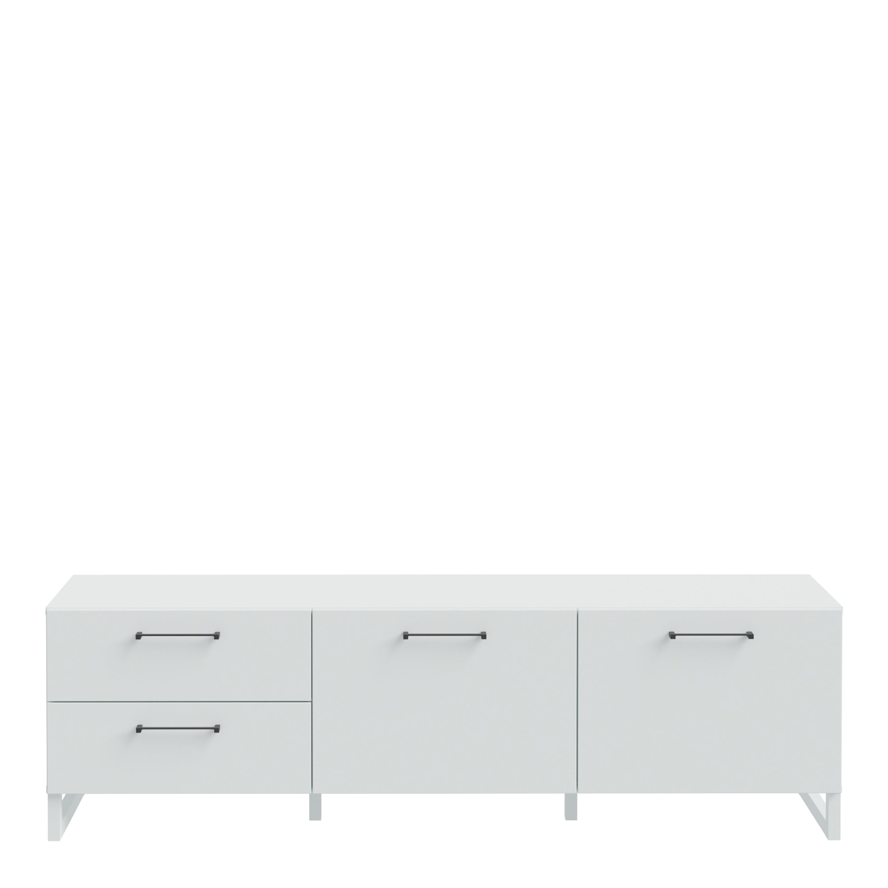Sali 2 Door 2 Drawer TV Unit in Light Grey – FTG, view 2