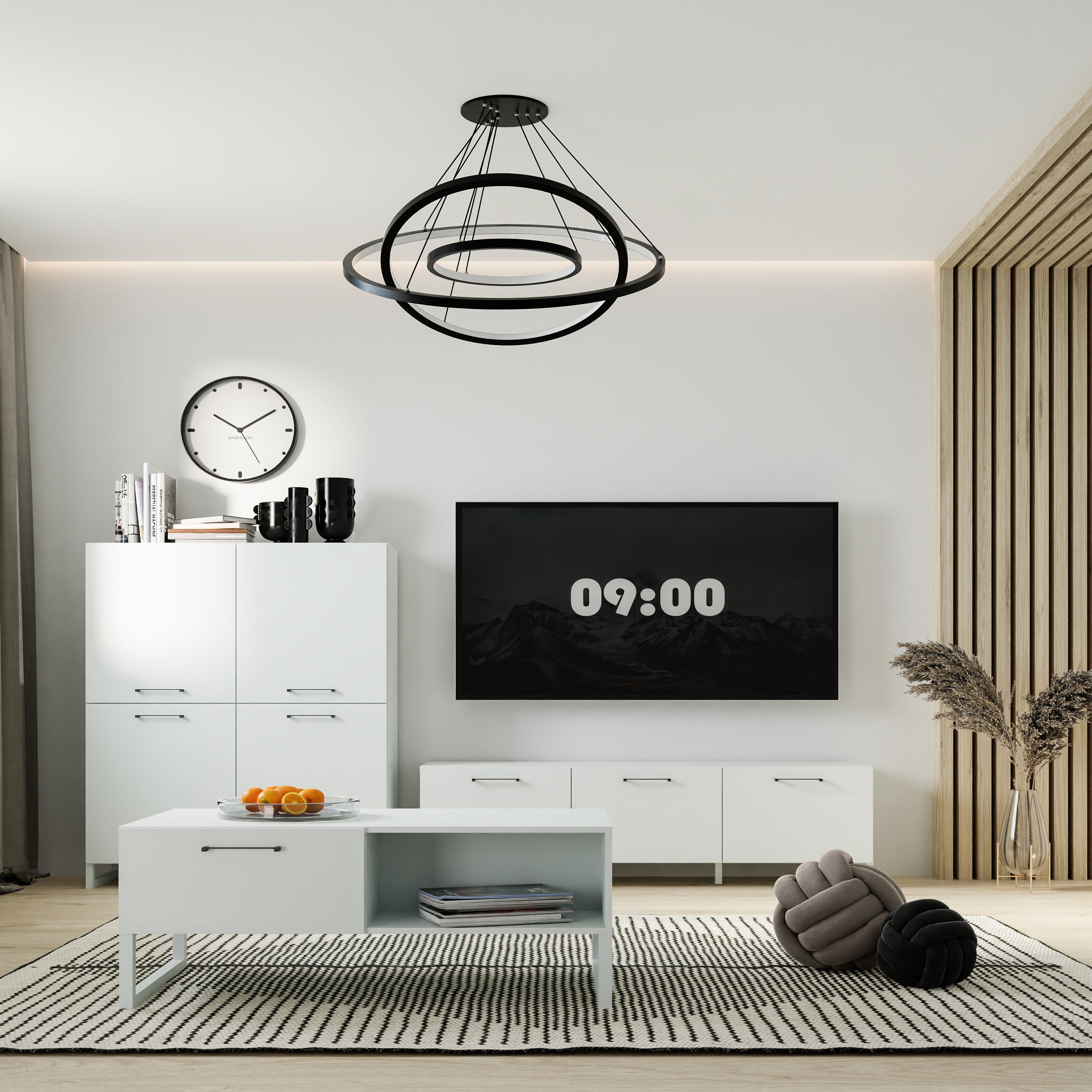 Sali 2 Door 2 Drawer TV Unit in Light Grey – FTG, view 5