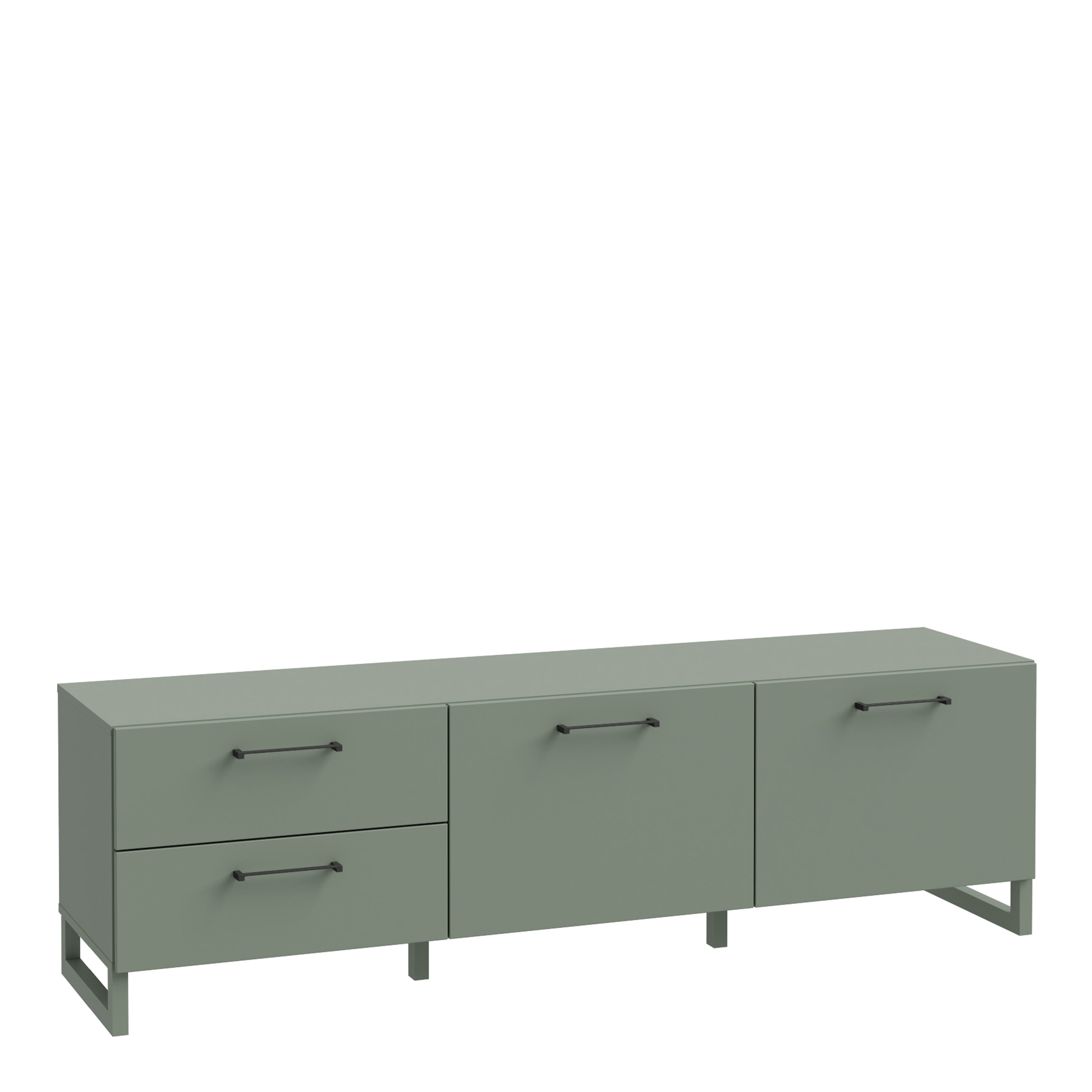 Sali 2 Door 2 Drawer TV Unit in Sage Green – FTG