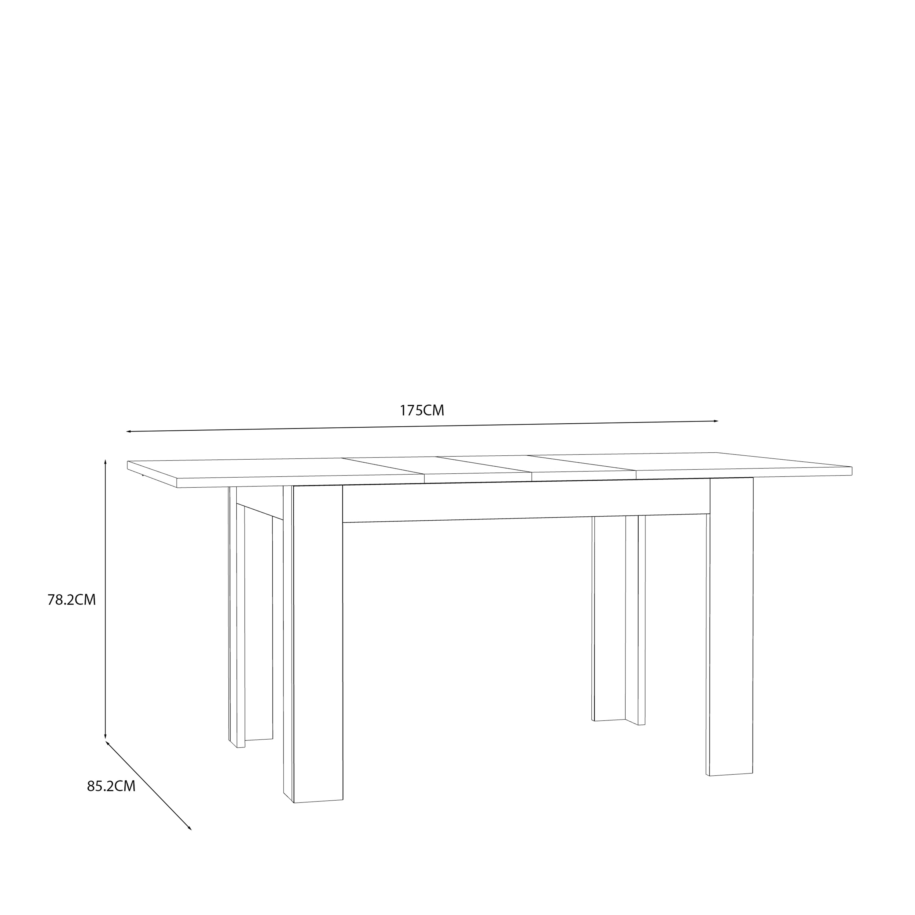 Grafton Extending Dining Table in Oak – FTG, view 8