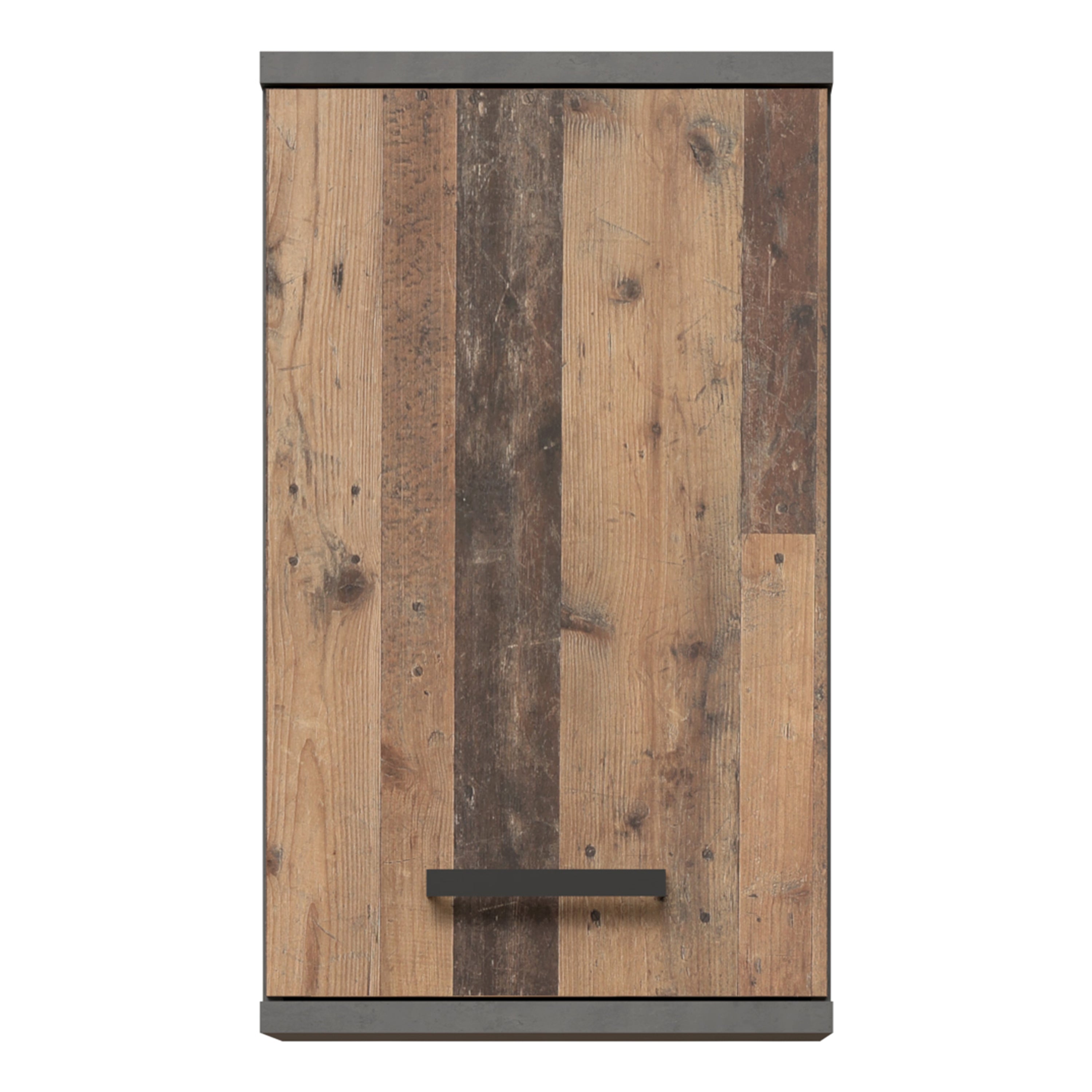 Veris Small Hanging Cupboard with 1 Door in Walnut and Dark Grey