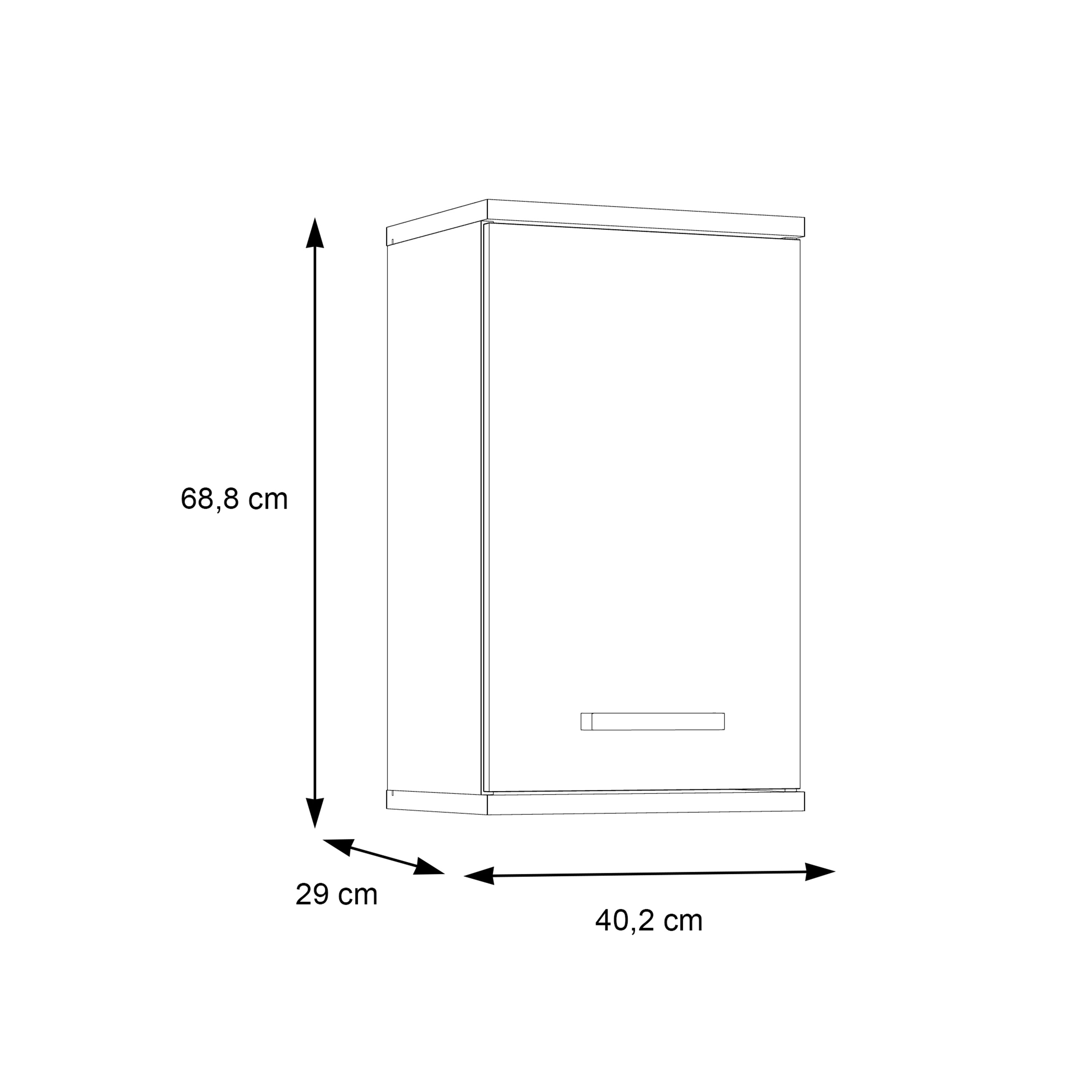 Veris Small Hanging Cupboard with 1 Door in Sand