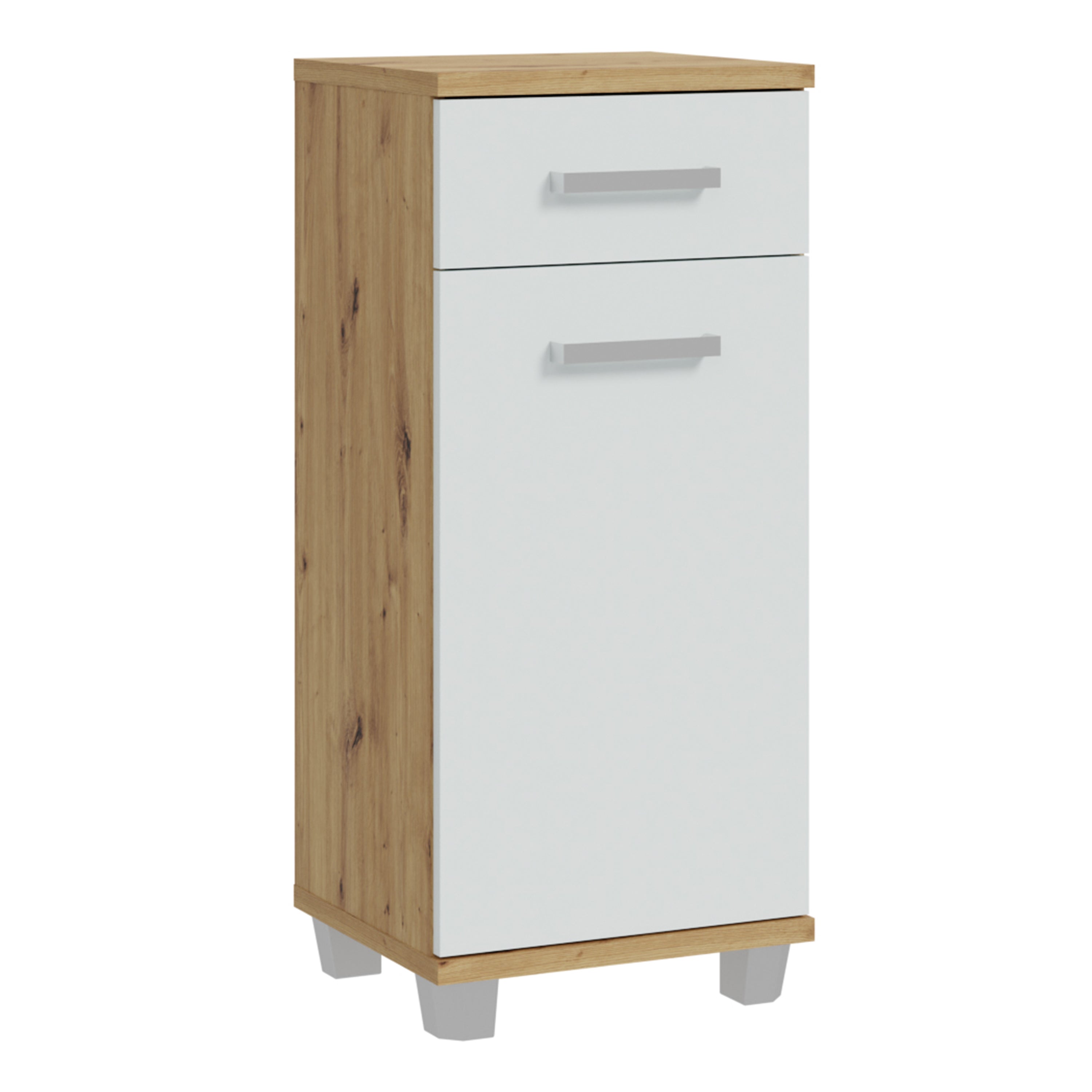 Veris 5 Piece Bathroom Set Artisan Oak & Light Grey Doors