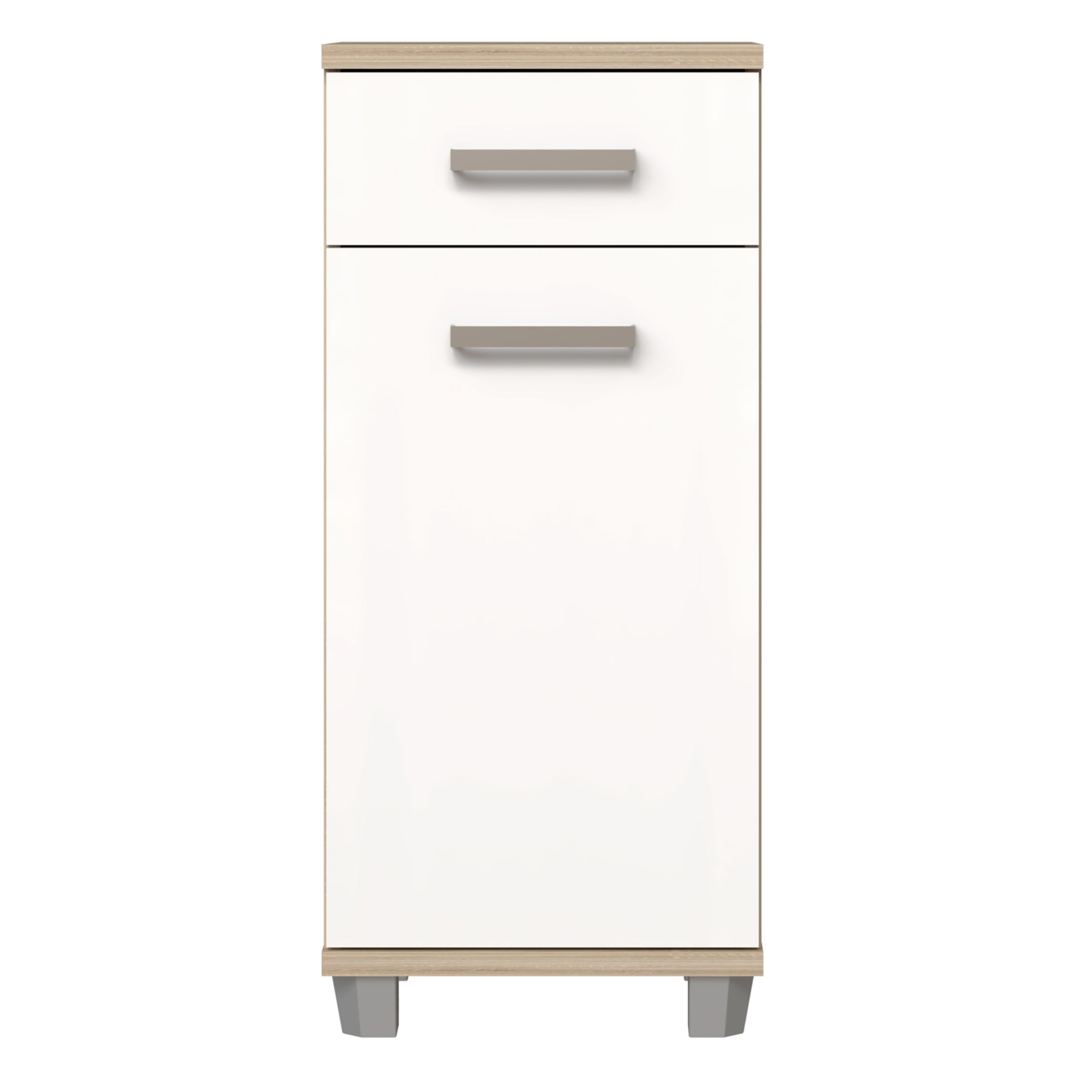Veris 5 Piece Bathroom Set Sonoma Oak & White High Gloss