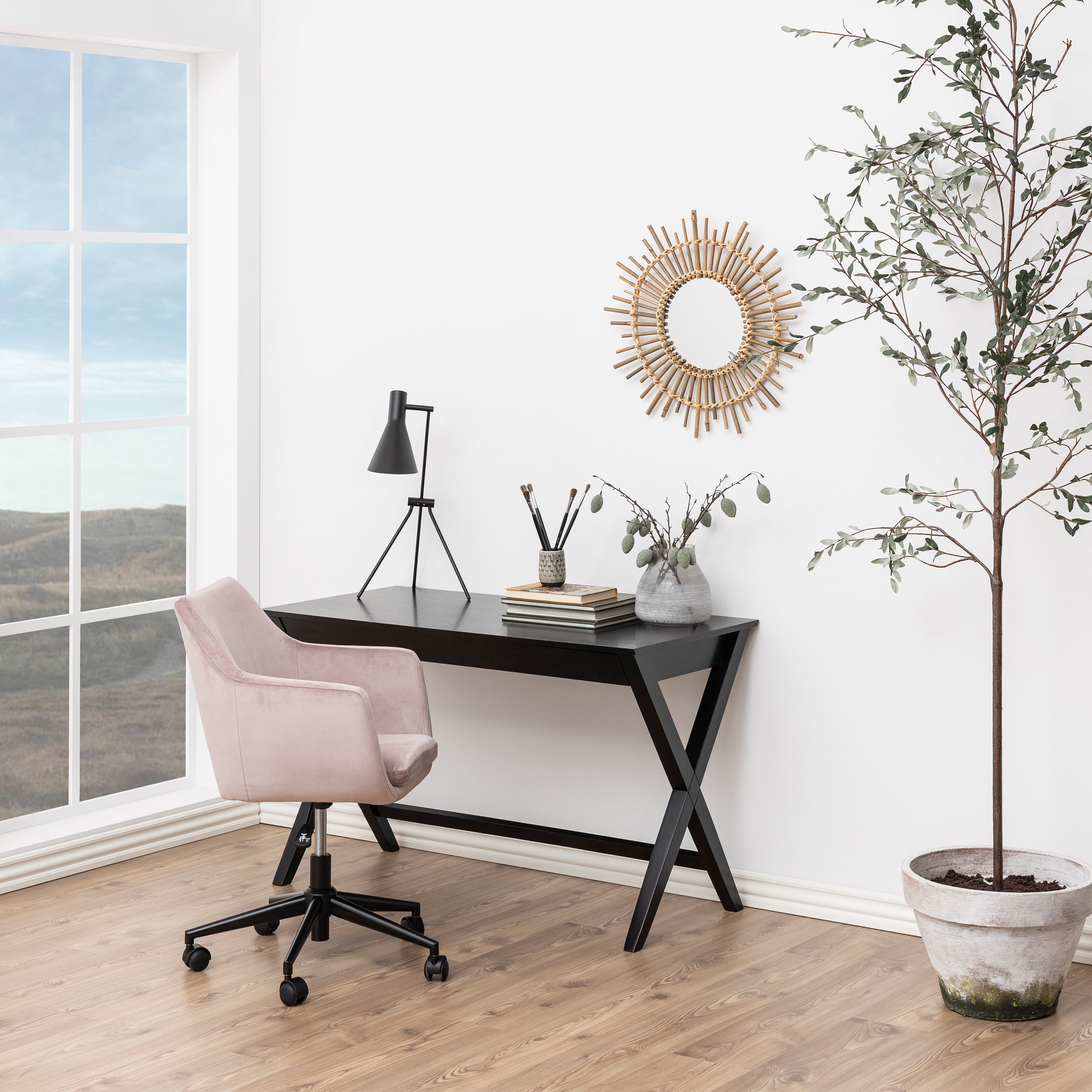 Writex Desk 1 Drawer in Black – FTG, view 4