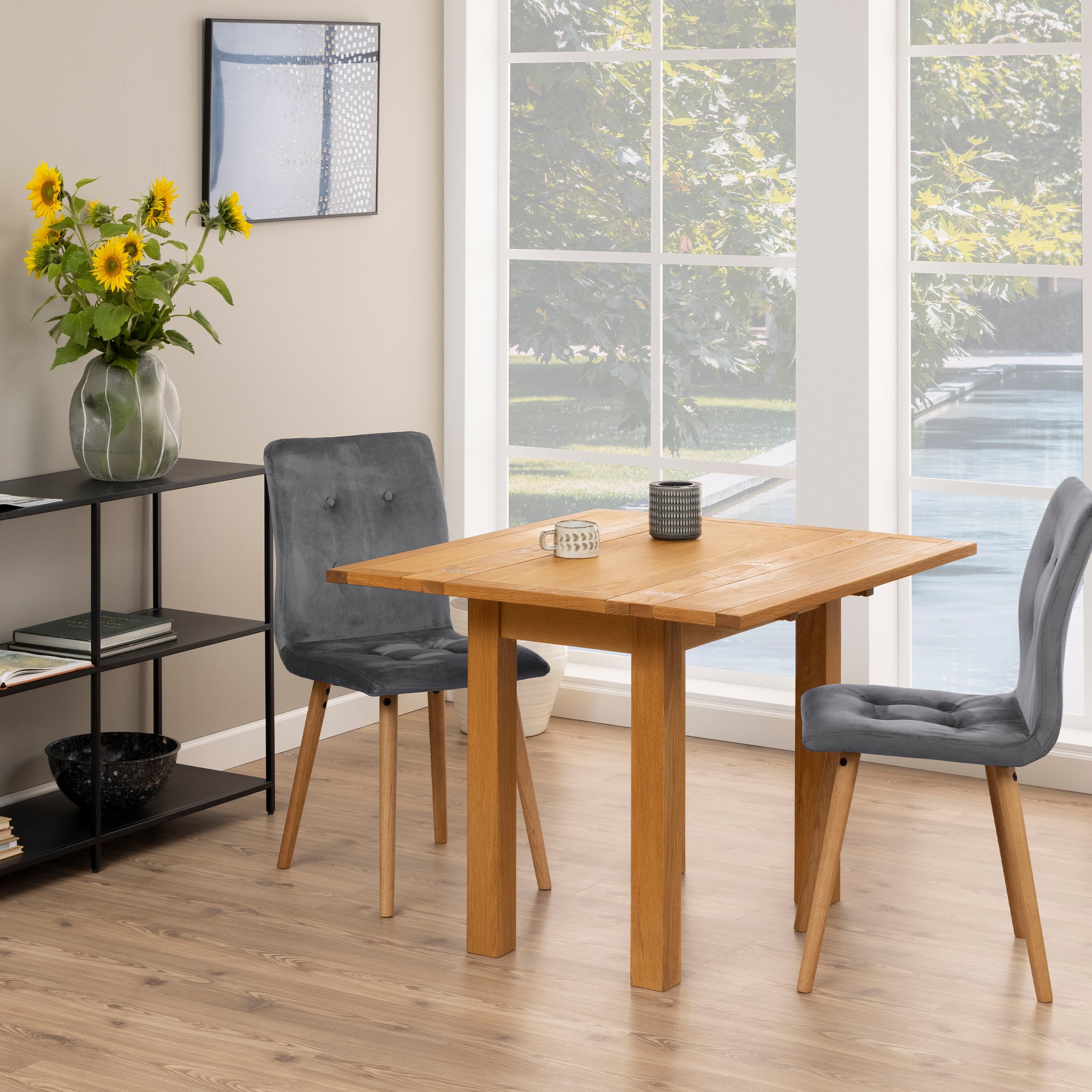 Kenley Extending Dining Table in Oak 45-90cm – FTG, view 4