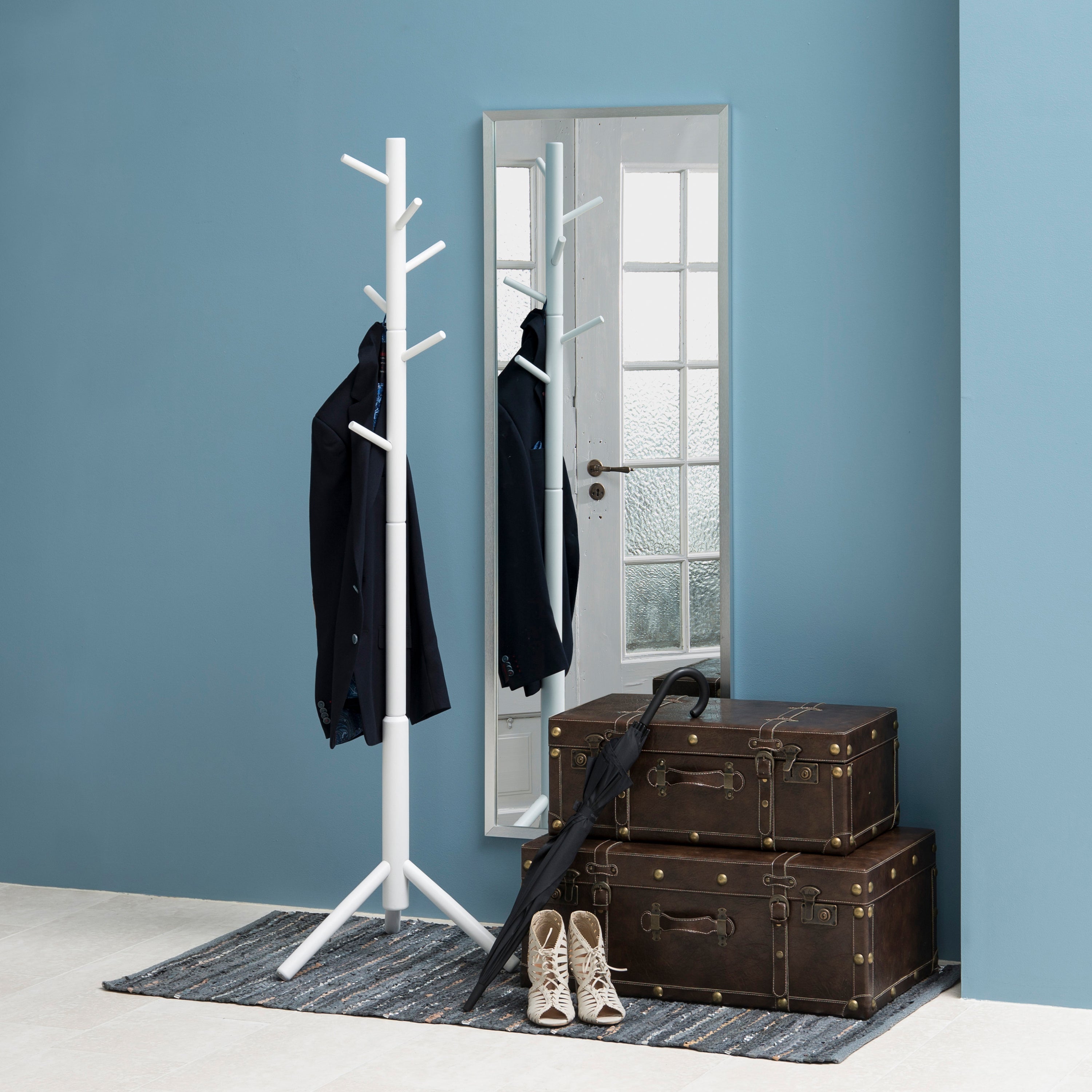 Bremen Coat Stand in White – FTG, view 2