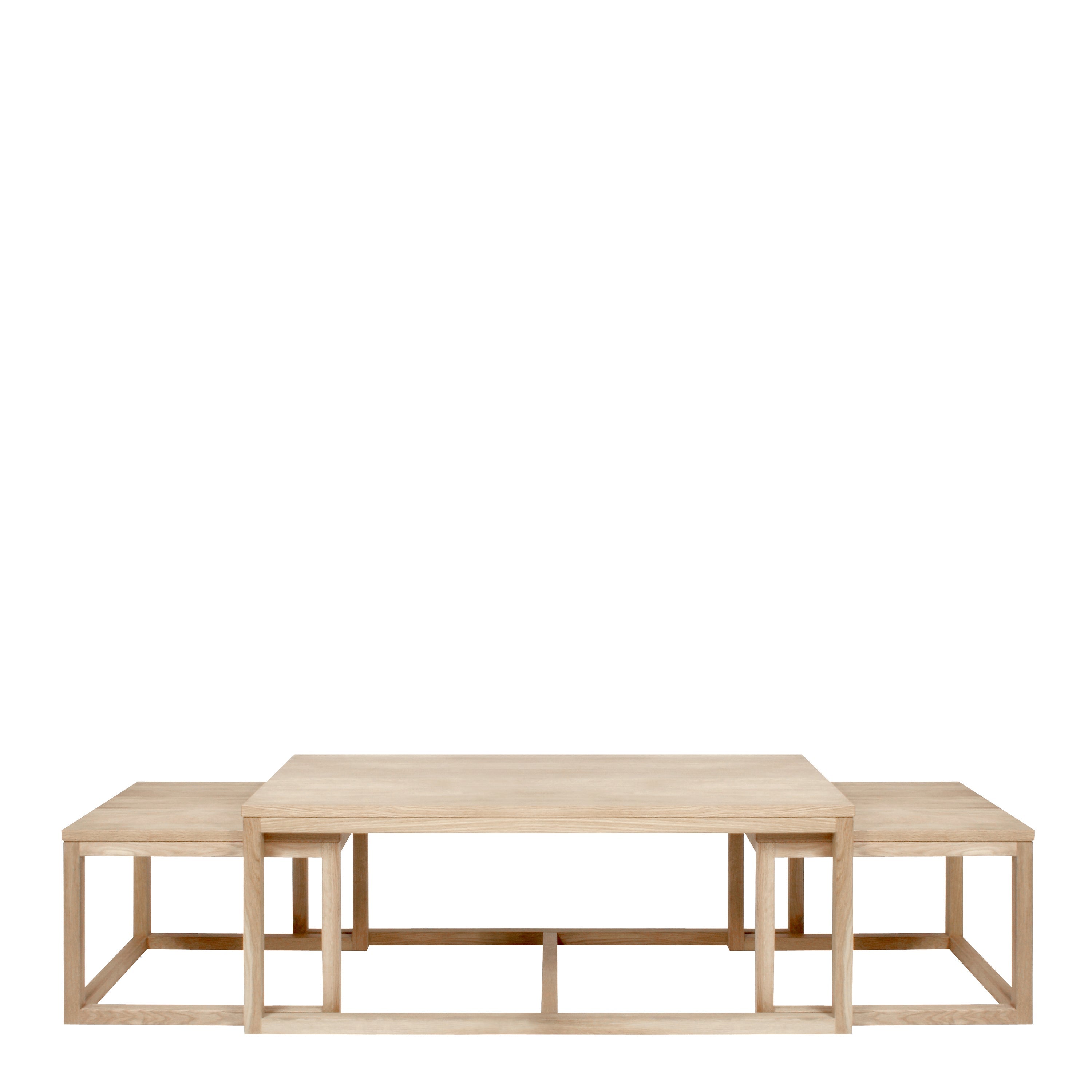 Cornus Coffee Table in Oak Set of 3 – FTG, view 2