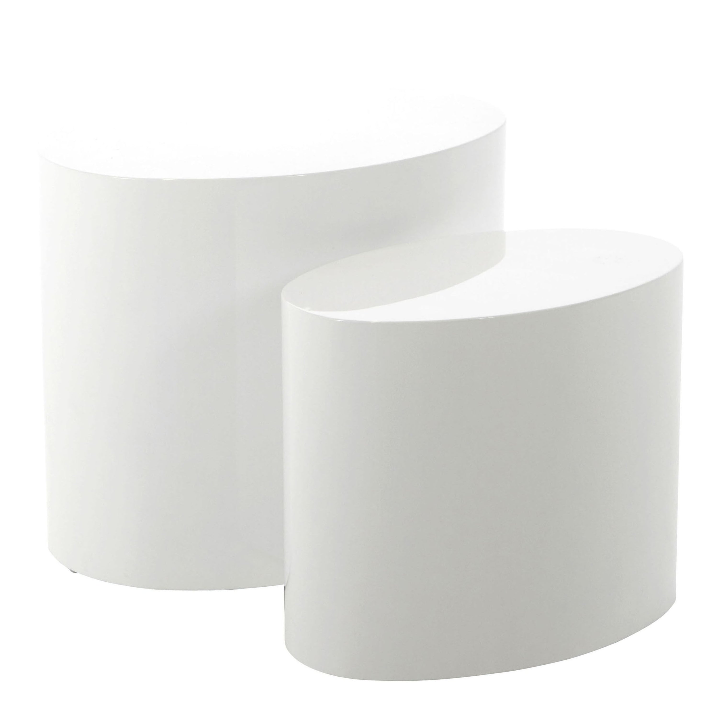 Mice Oval Coffee Table in White Set of 2 – FTG