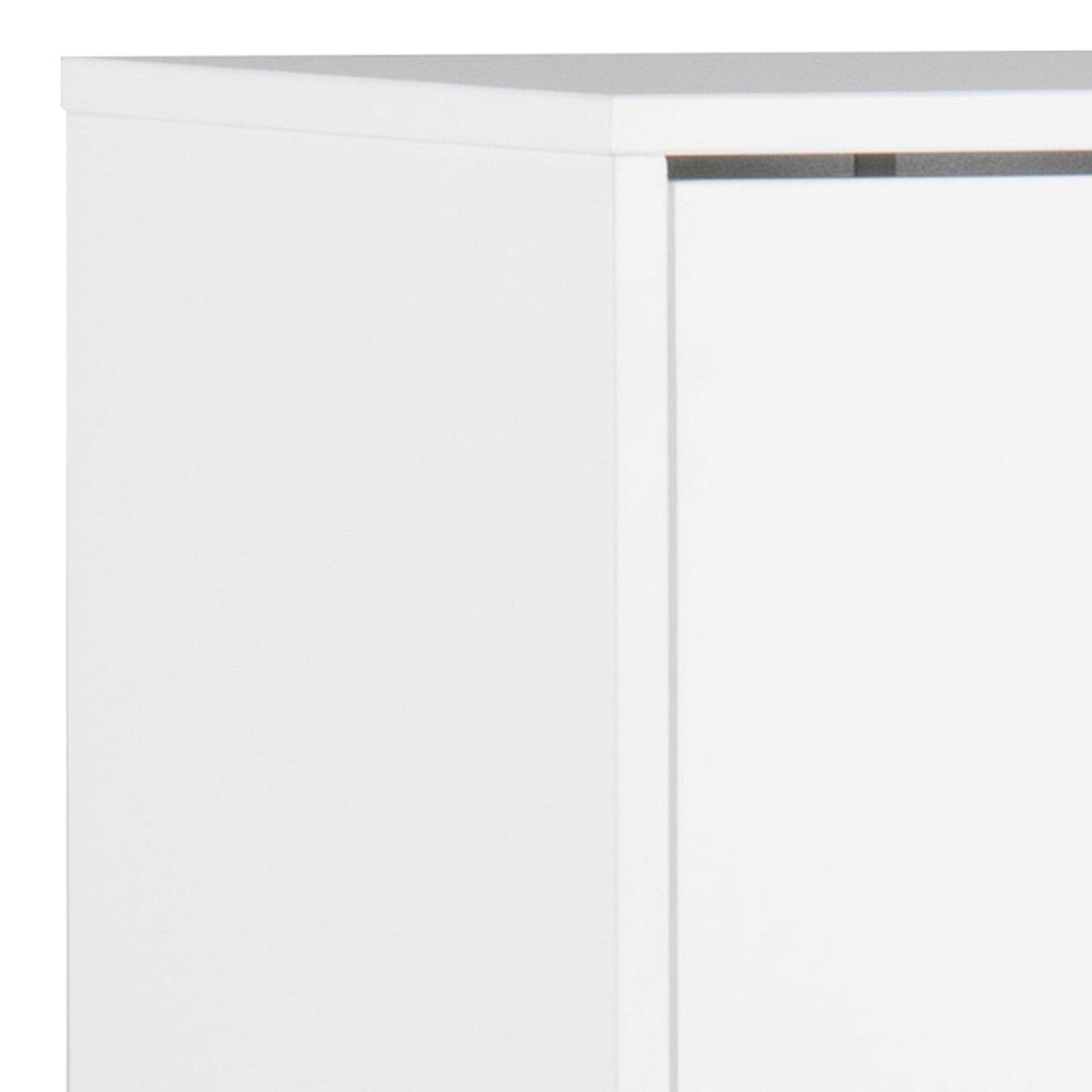 Mitra Shoe Cabinet 3 Flip Down Doors in White – FTG, view 7