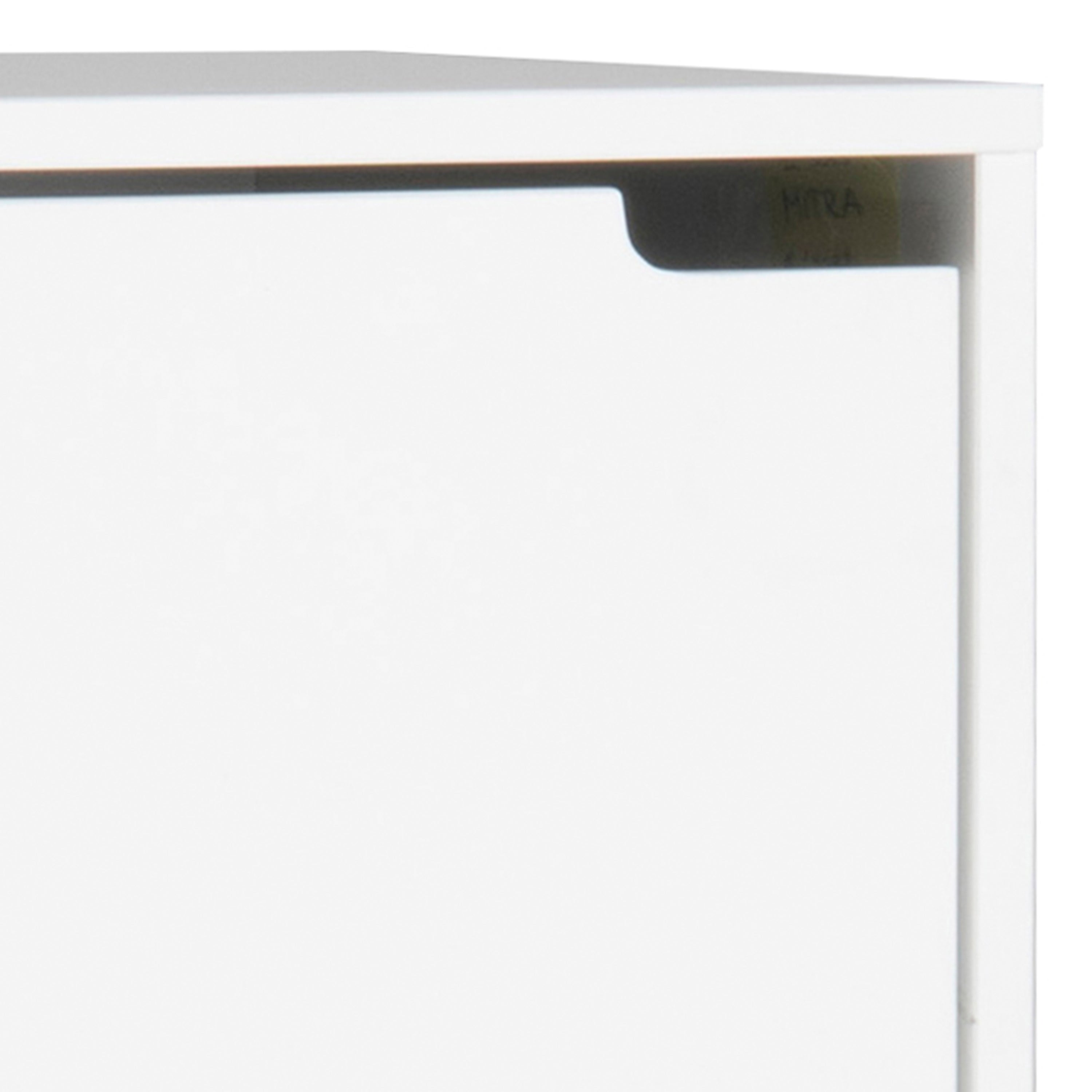 Mitra Shoe Cabinet 3 Flip Down Doors in White – FTG, view 8