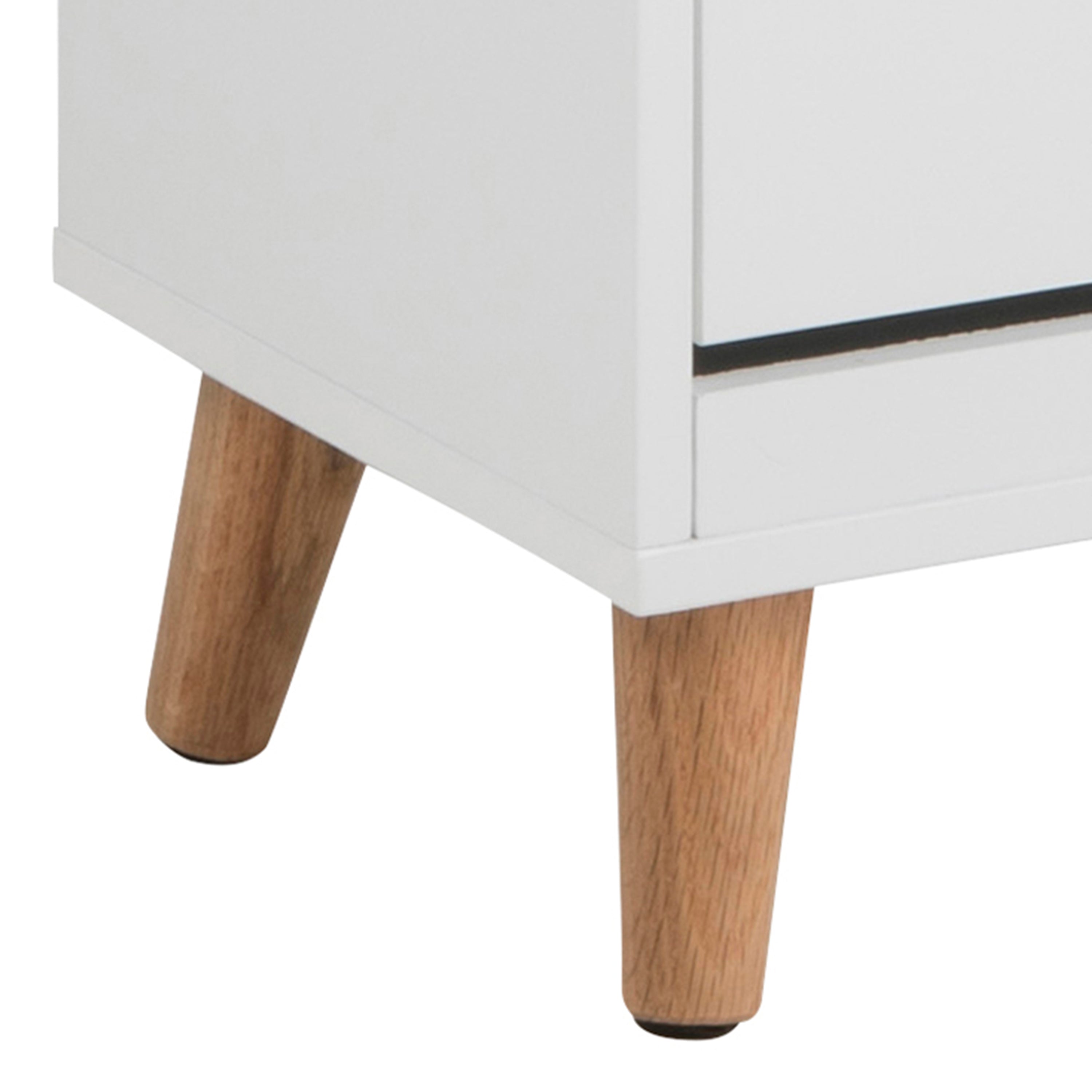 Mitra Shoe Cabinet 3 Flip Down Doors in White – FTG, view 9