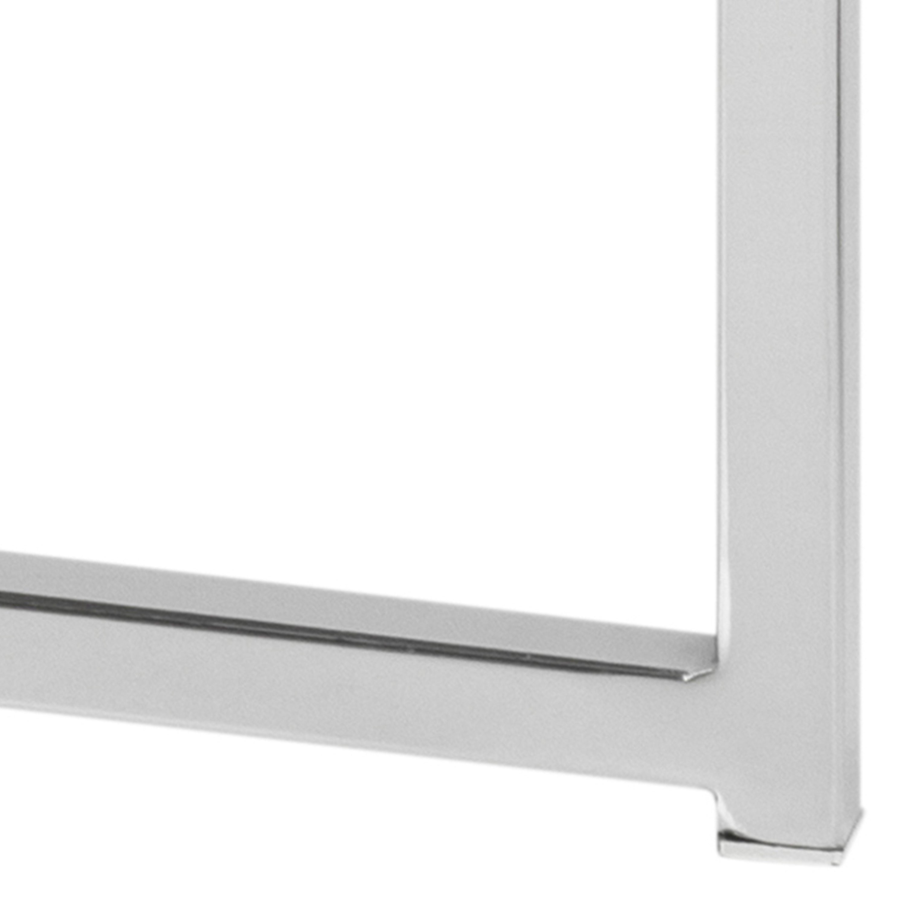 Cross Square Metal Side Table with Glass Top – FTG, view 6
