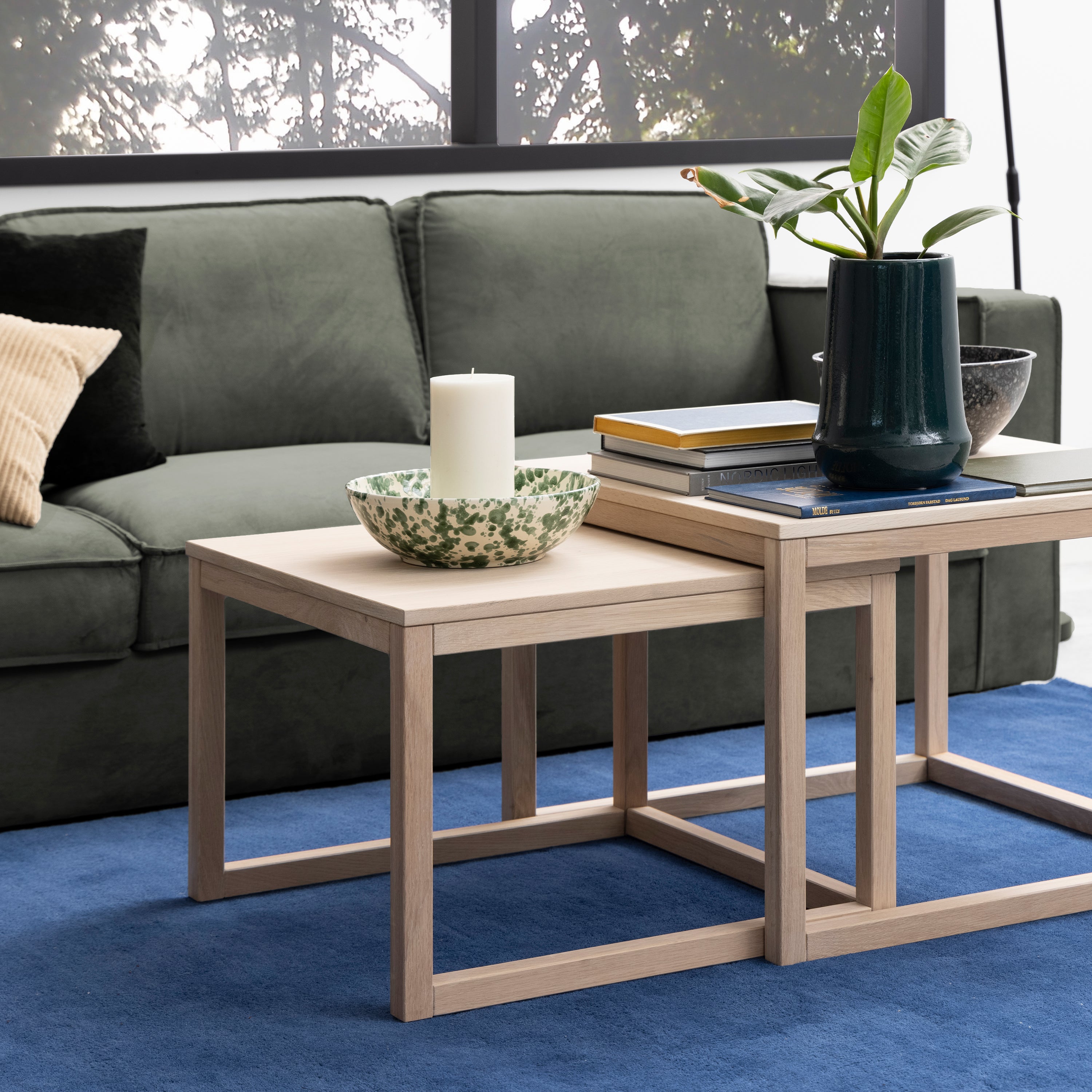 Cornus Coffee Table in White Oak Set of 2 – FTG, view 3
