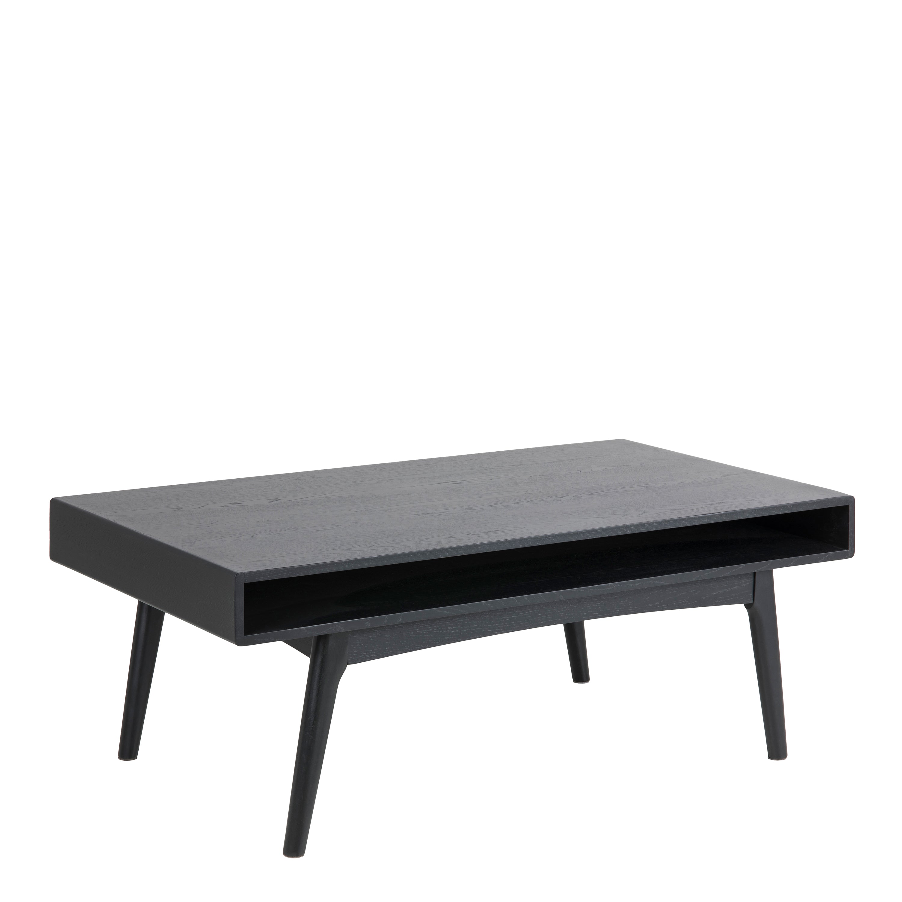 Marte Coffee Table with Open Shelf in Black – FTG