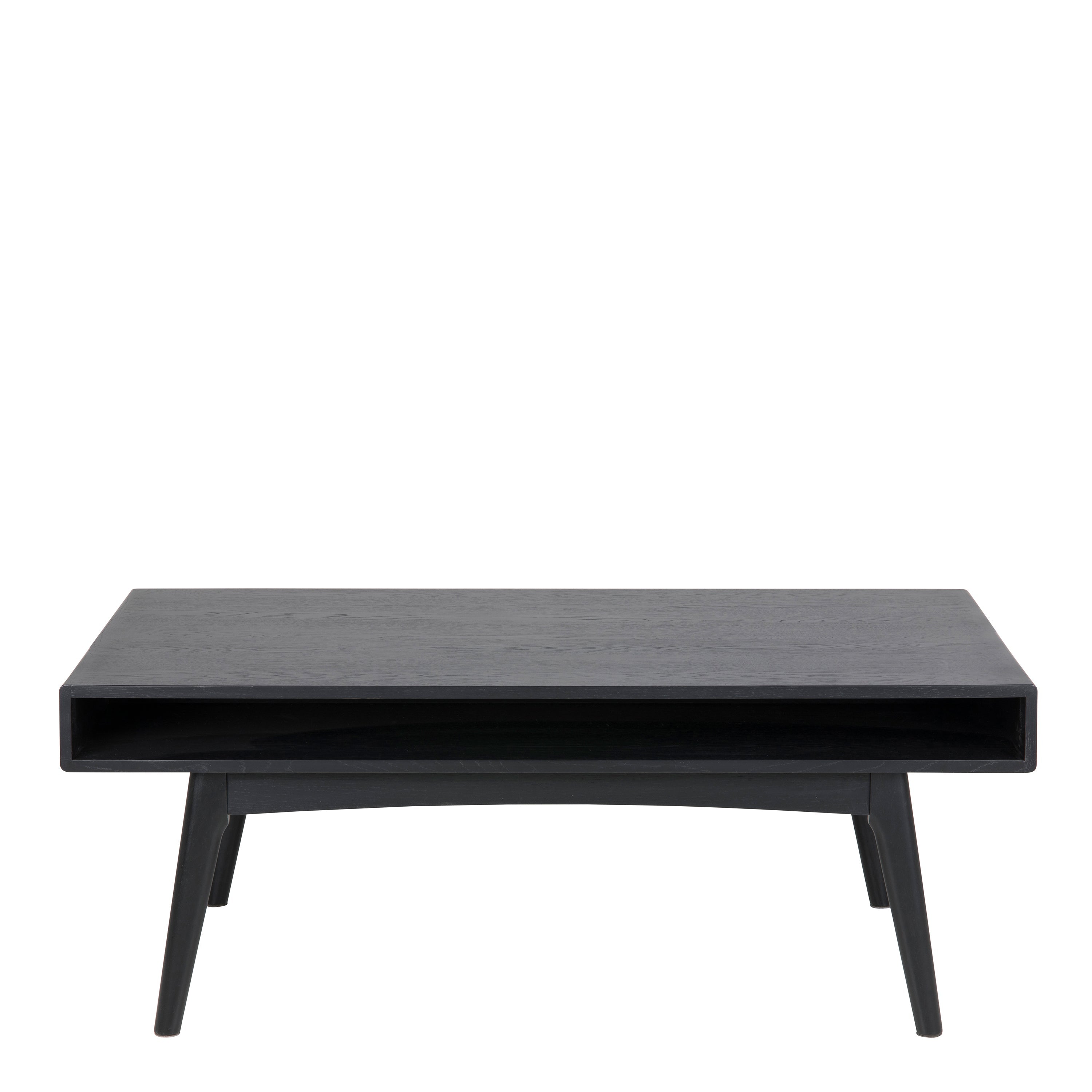 Marte Coffee Table with Open Shelf in Black – FTG, view 2