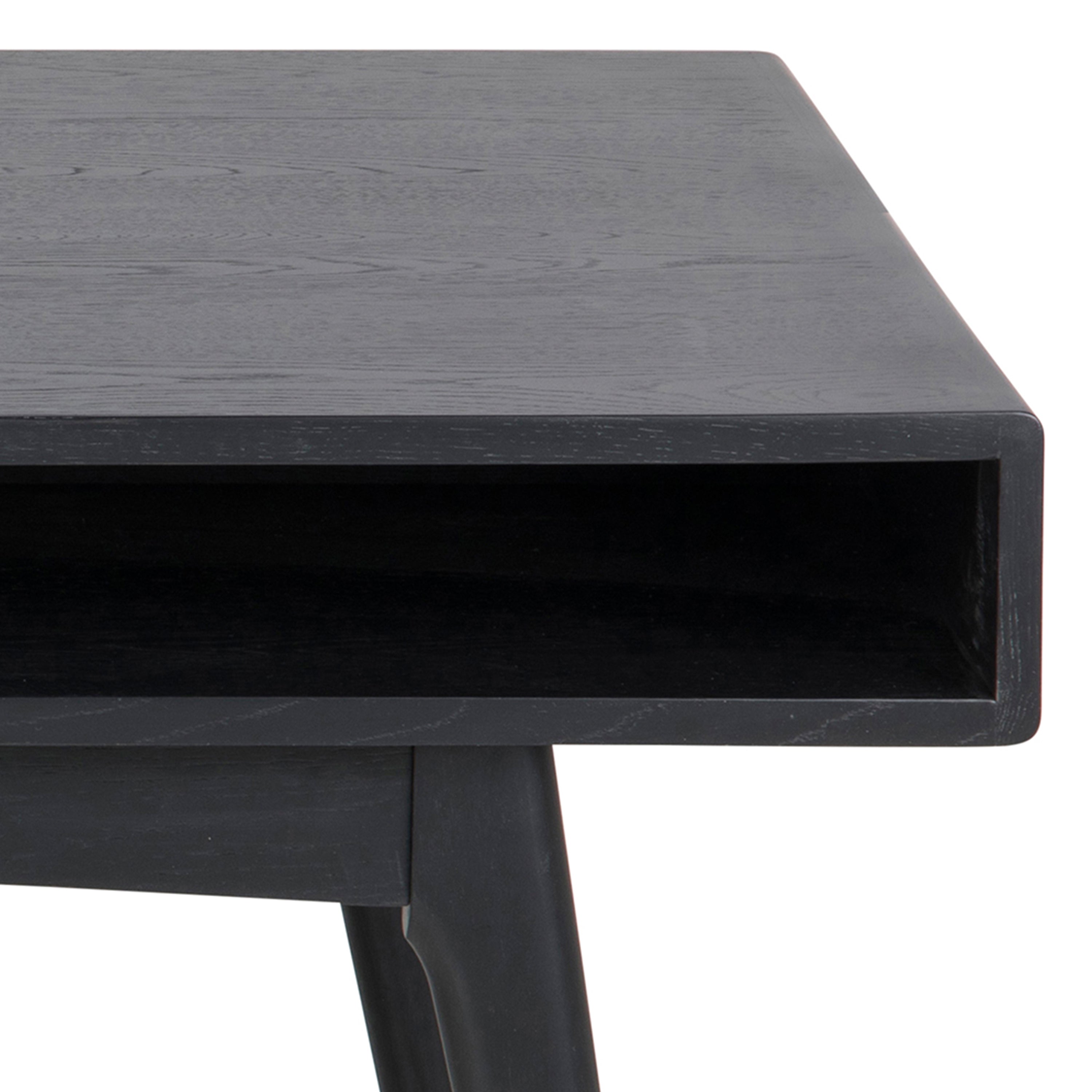 Marte Coffee Table with Open Shelf in Black – FTG, view 6