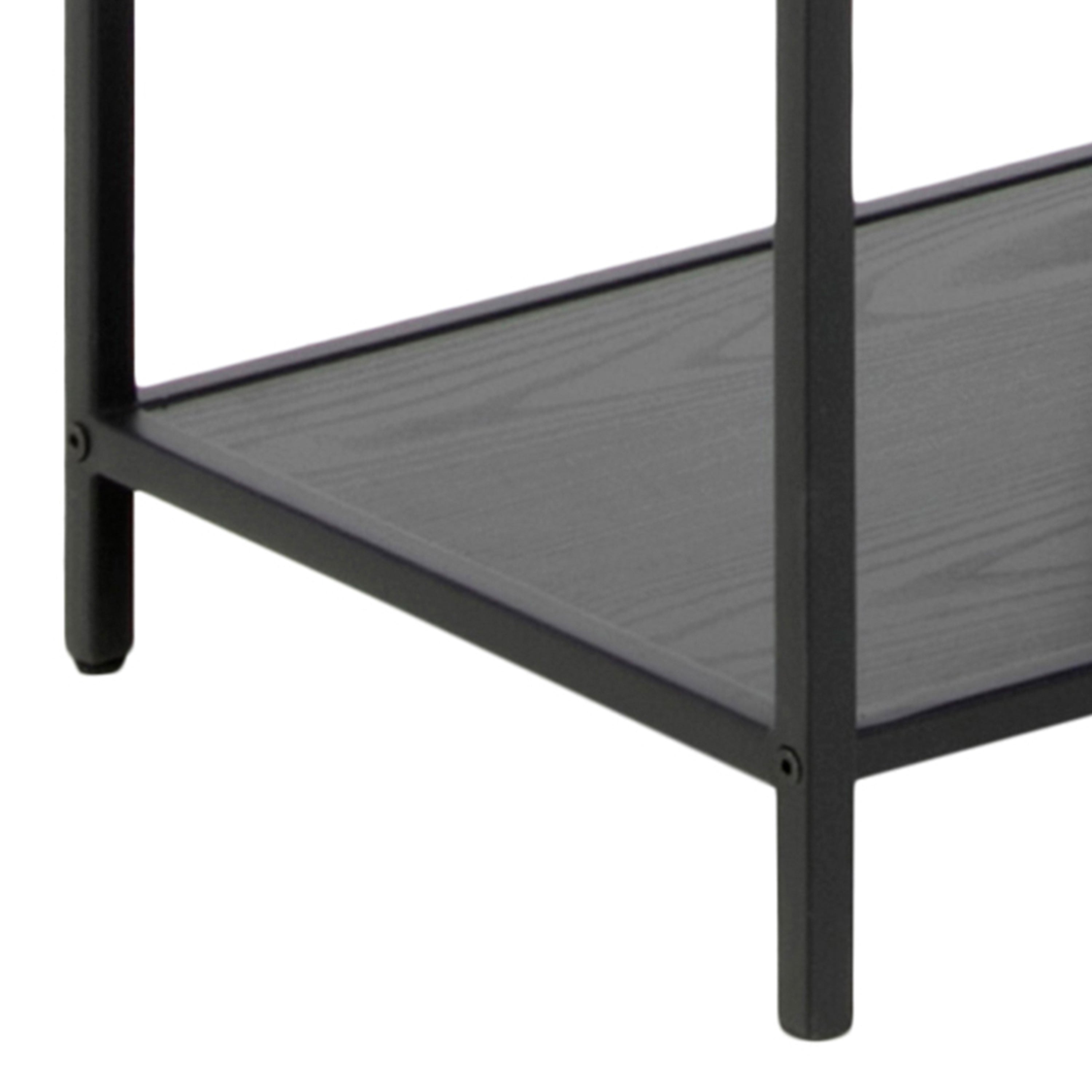 Seaford Tall Black Metal Bookcase with 5 Black Shelves – FTG, view 10