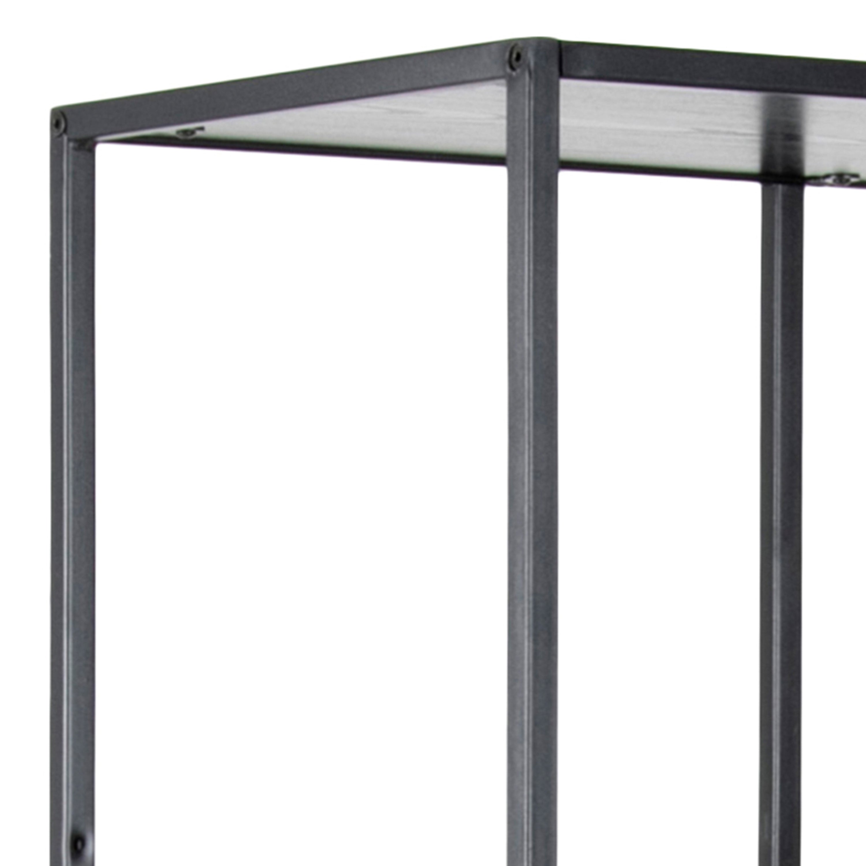Seaford Tall Black Metal Bookcase with 5 Black Shelves – FTG, view 7