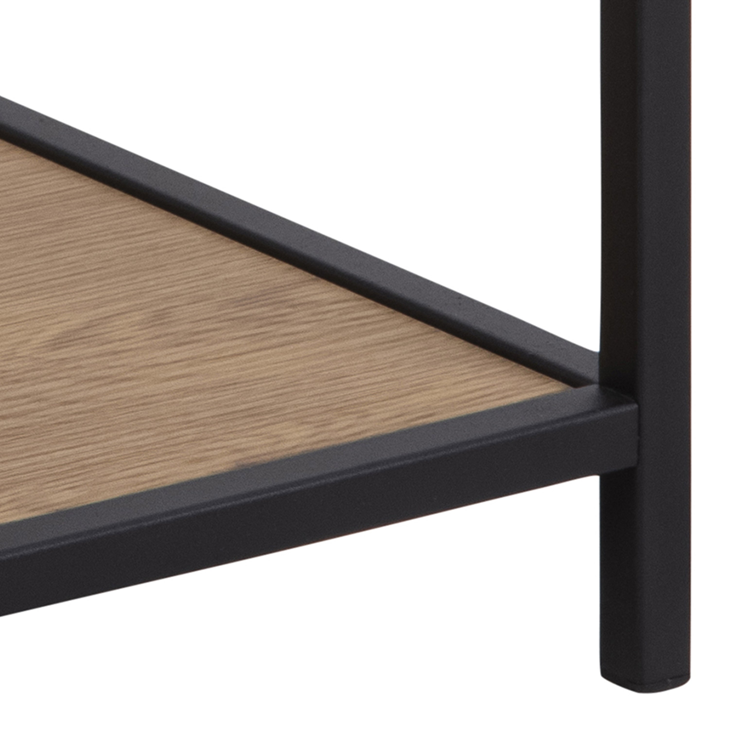 Seaford Bedside Table with 1 Drawer in Black & Oak – FTG, view 8