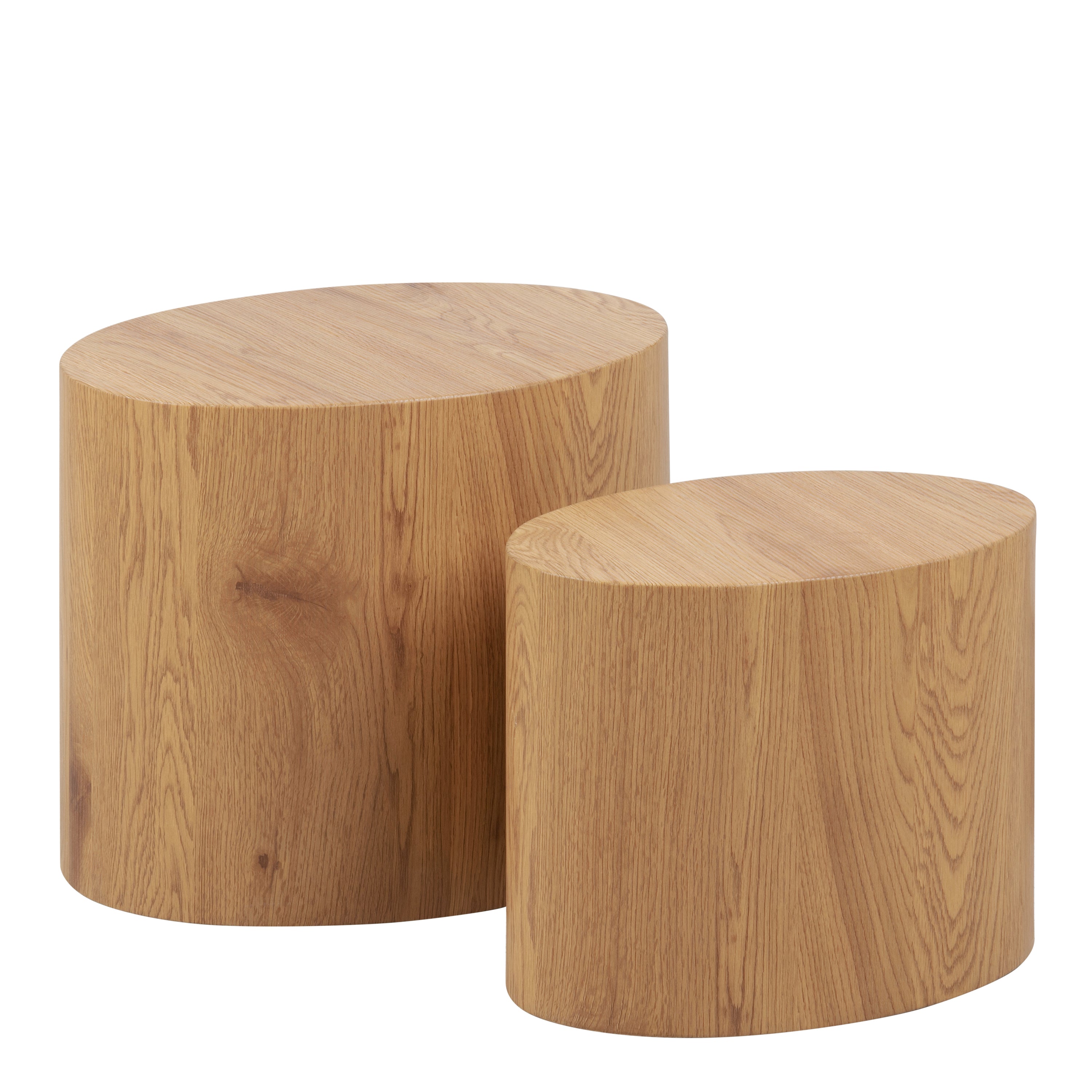 Mice Oval Coffee Table in Oak Set of 2 – FTG