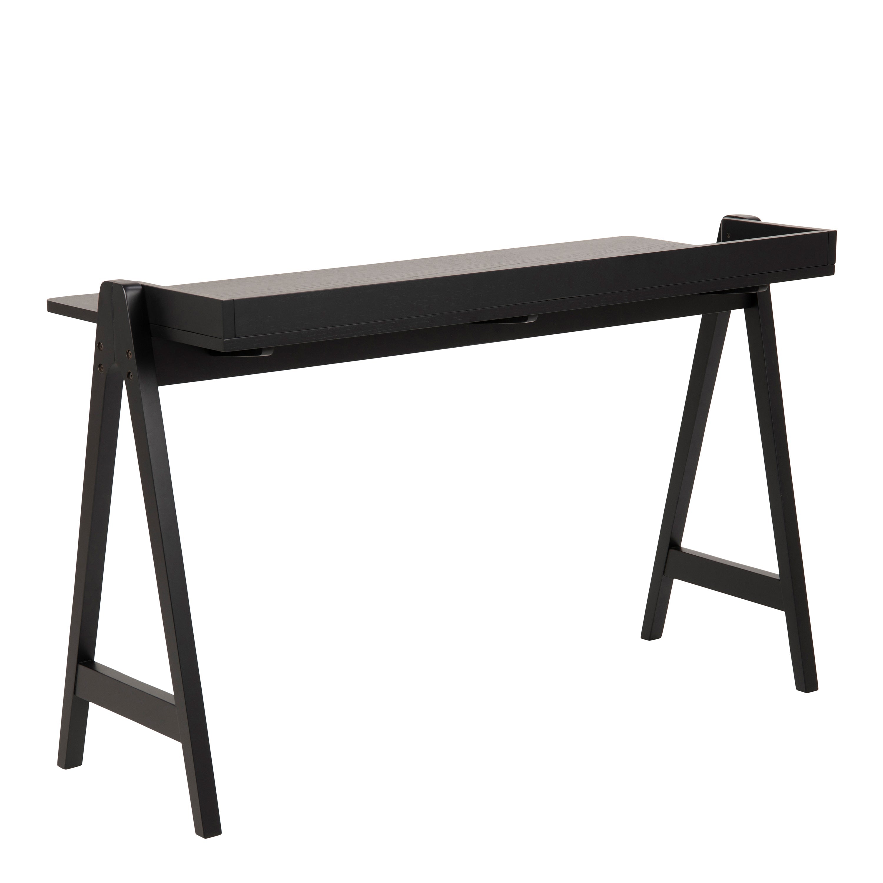 Miso Office Desk in Black – FTG, view 3