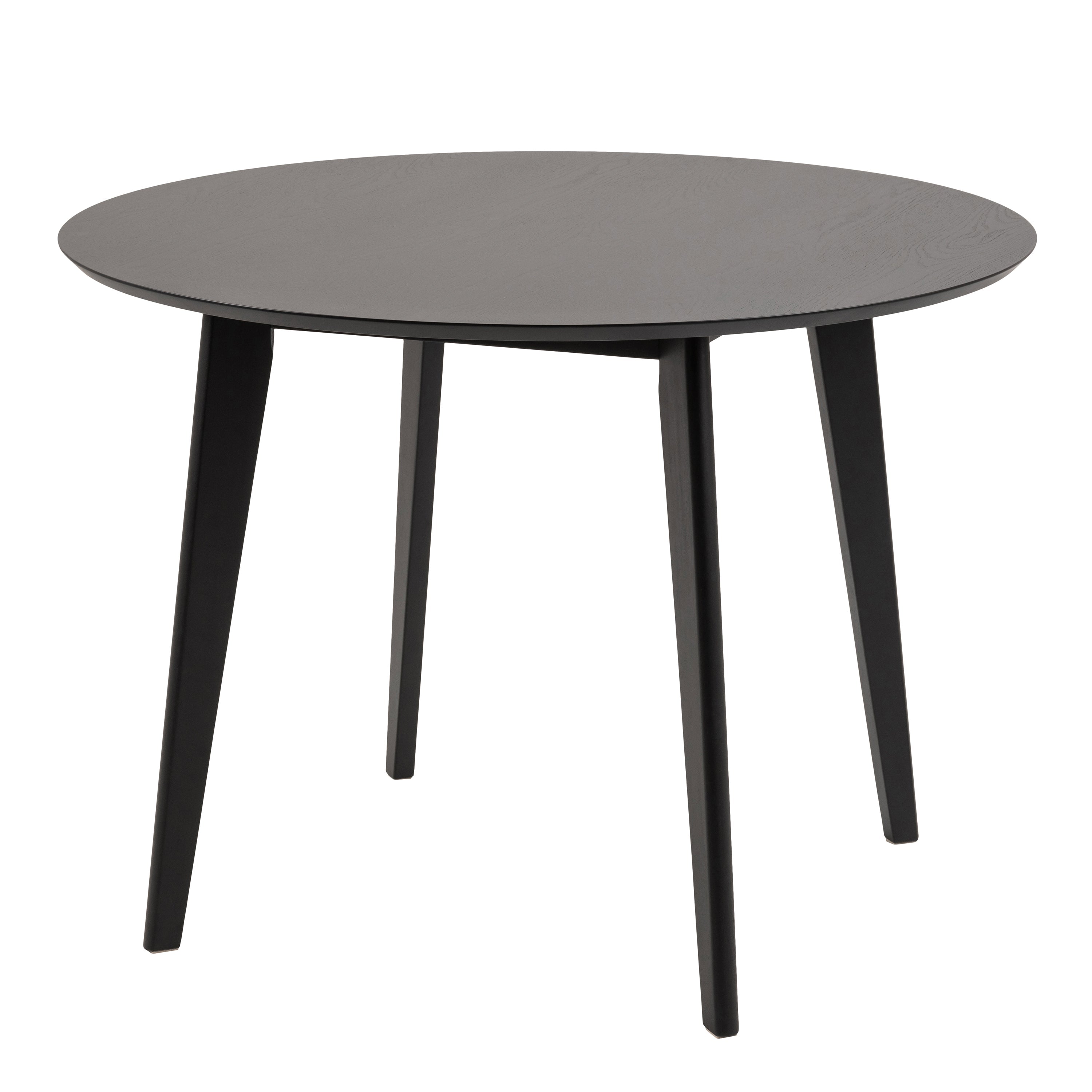 Roxby Round Dining Table in Black 105x76cm Included 4 Roxby Dining Chairs in Black – FTG, view 2