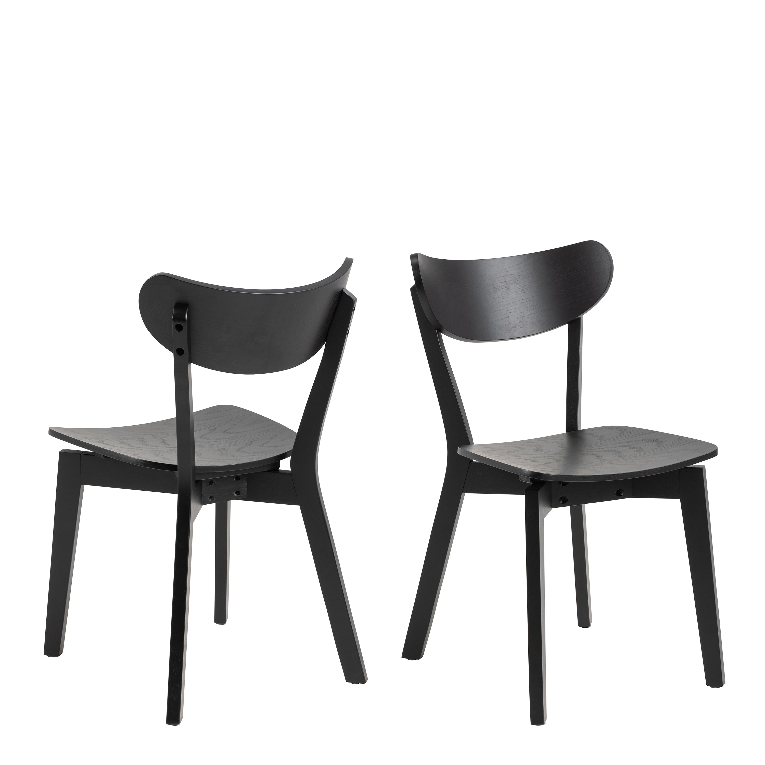 Roxby Round Dining Table in Black 105x76cm Included 4 Roxby Dining Chairs in Black – FTG, view 5