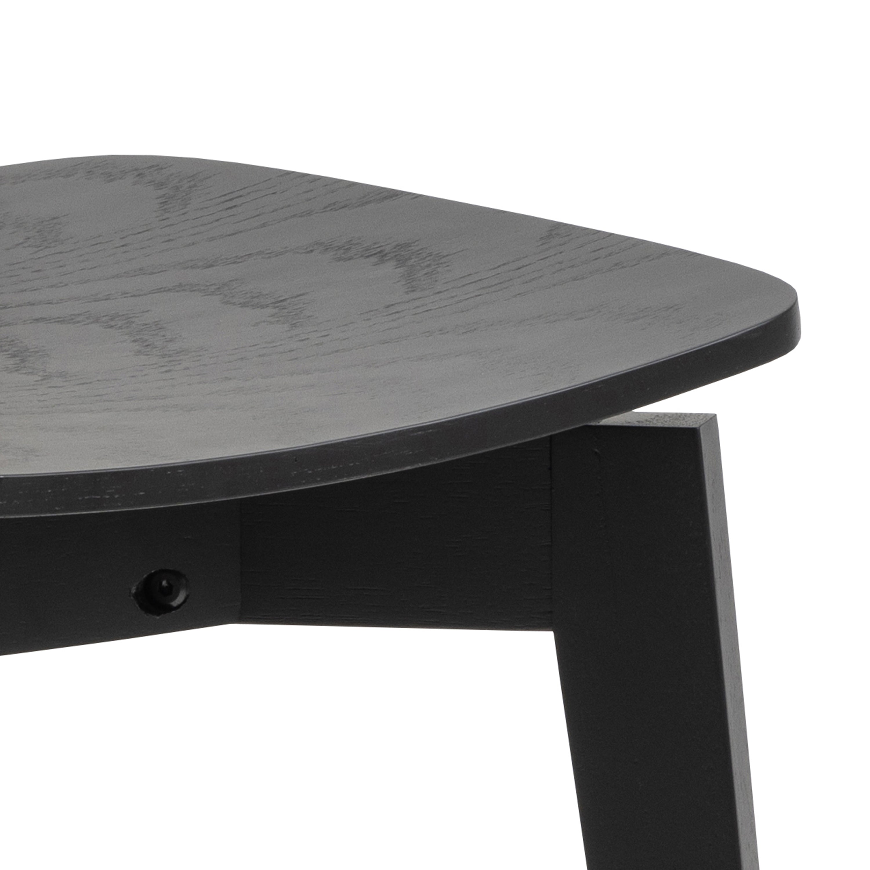Roxby Round Dining Table in Black 105x76cm Included 4 Roxby Dining Chairs in Black – FTG, view 8