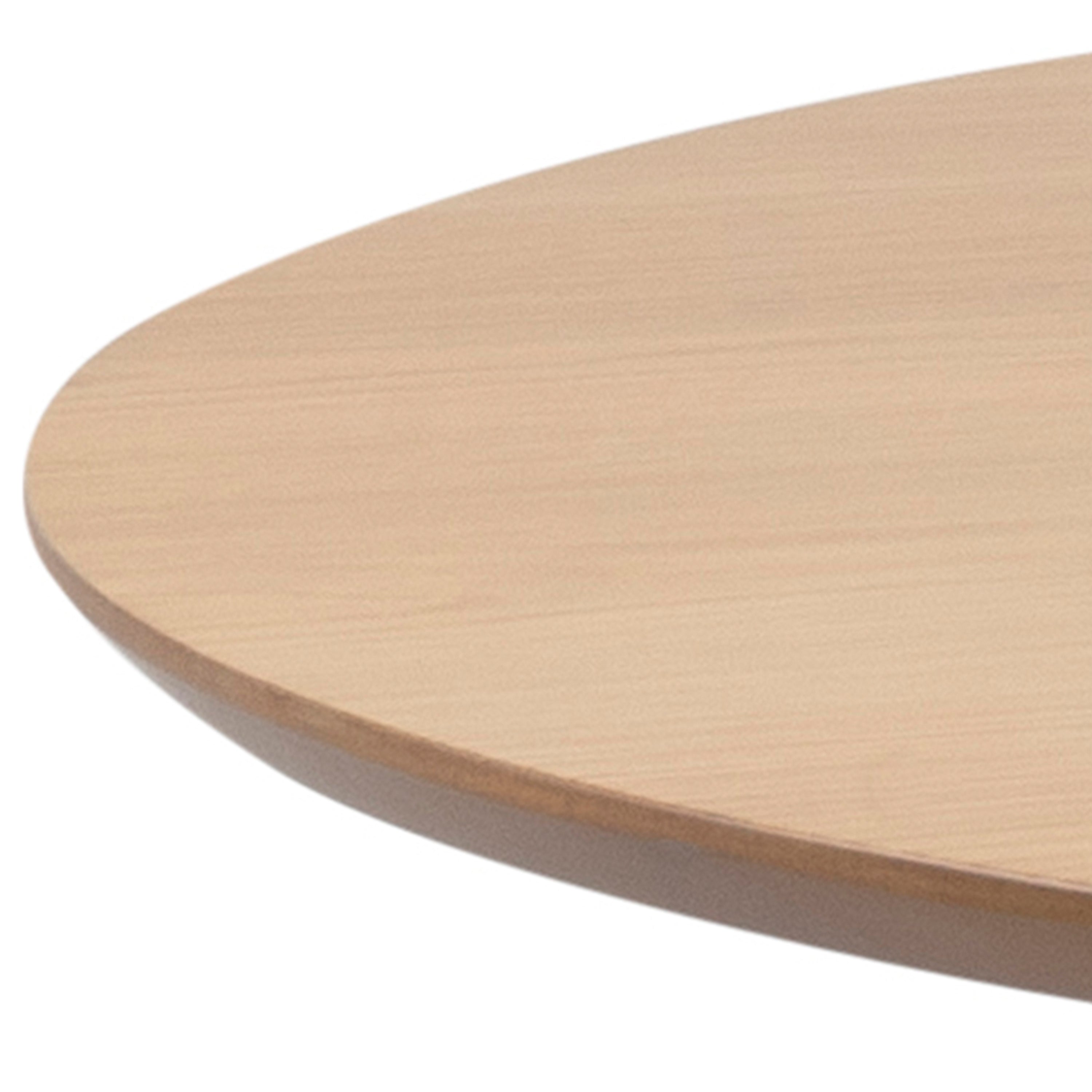 Roxby Round Dining Table in Oak & Black – FTG, view 4