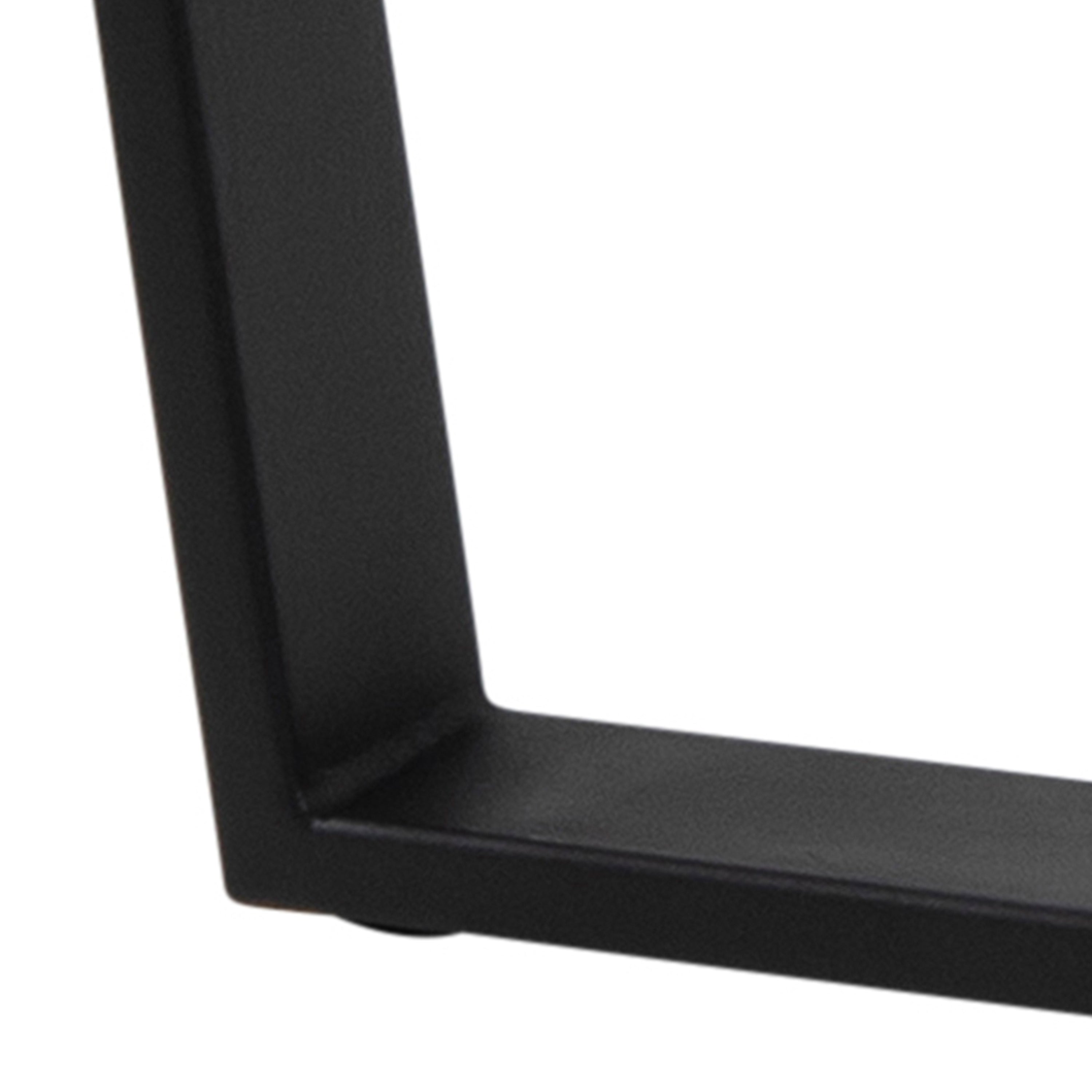 Amble Round Dining Table with Black Marble Melamine Top & Black Legs – FTG, view 11