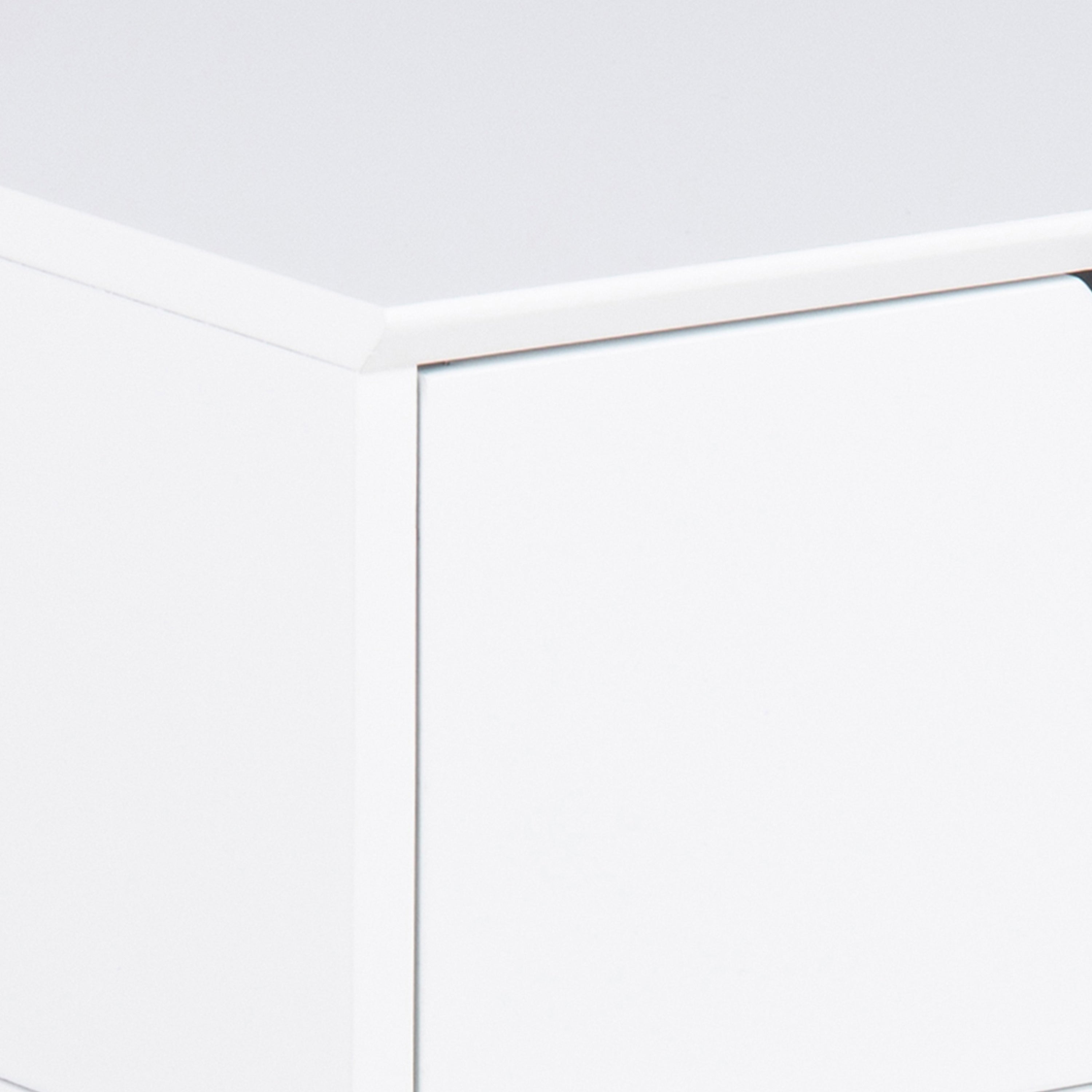 Mitra 1 Drawer Bedside Table in White – FTG, view 7
