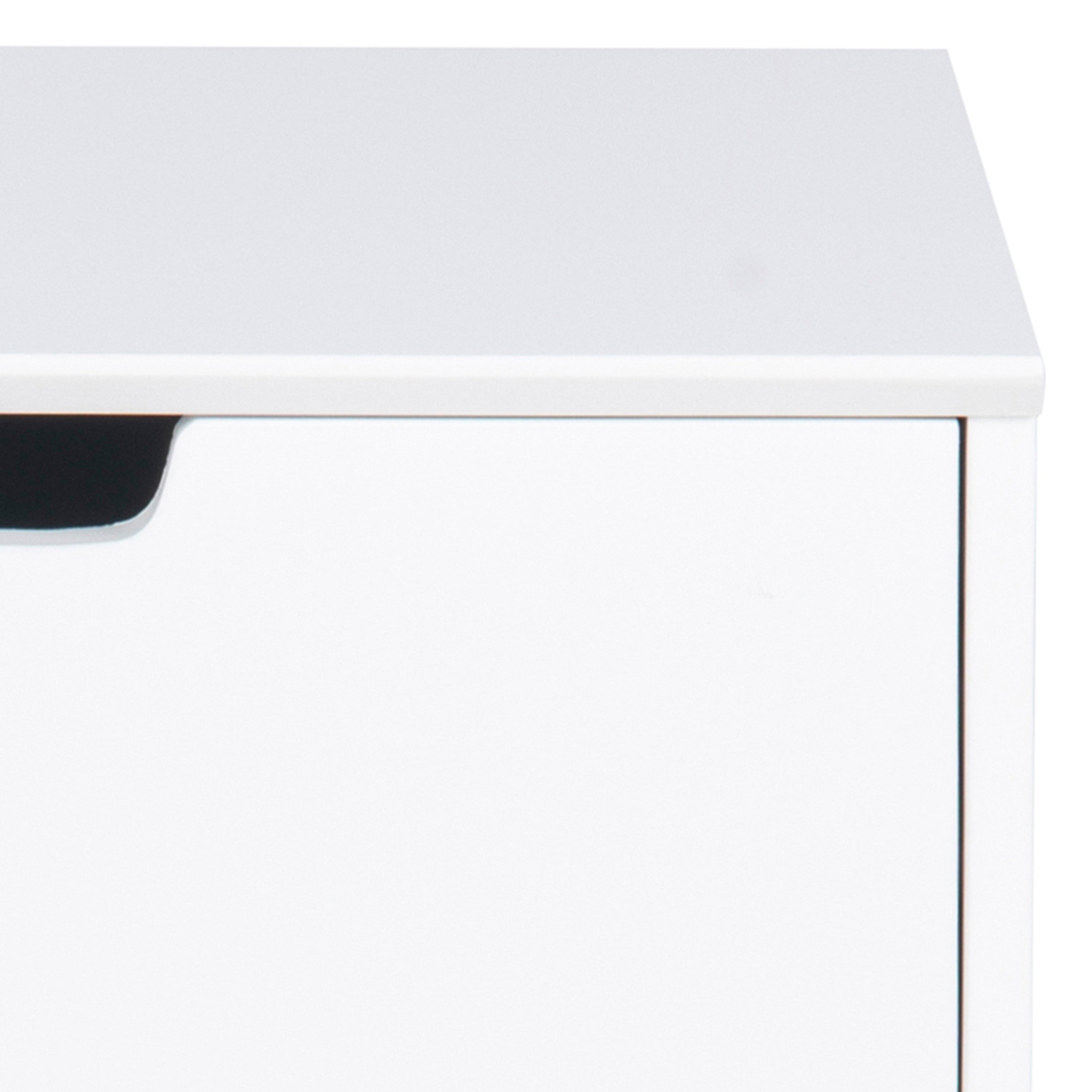 Mitra 1 Drawer Bedside Table in White – FTG, view 8