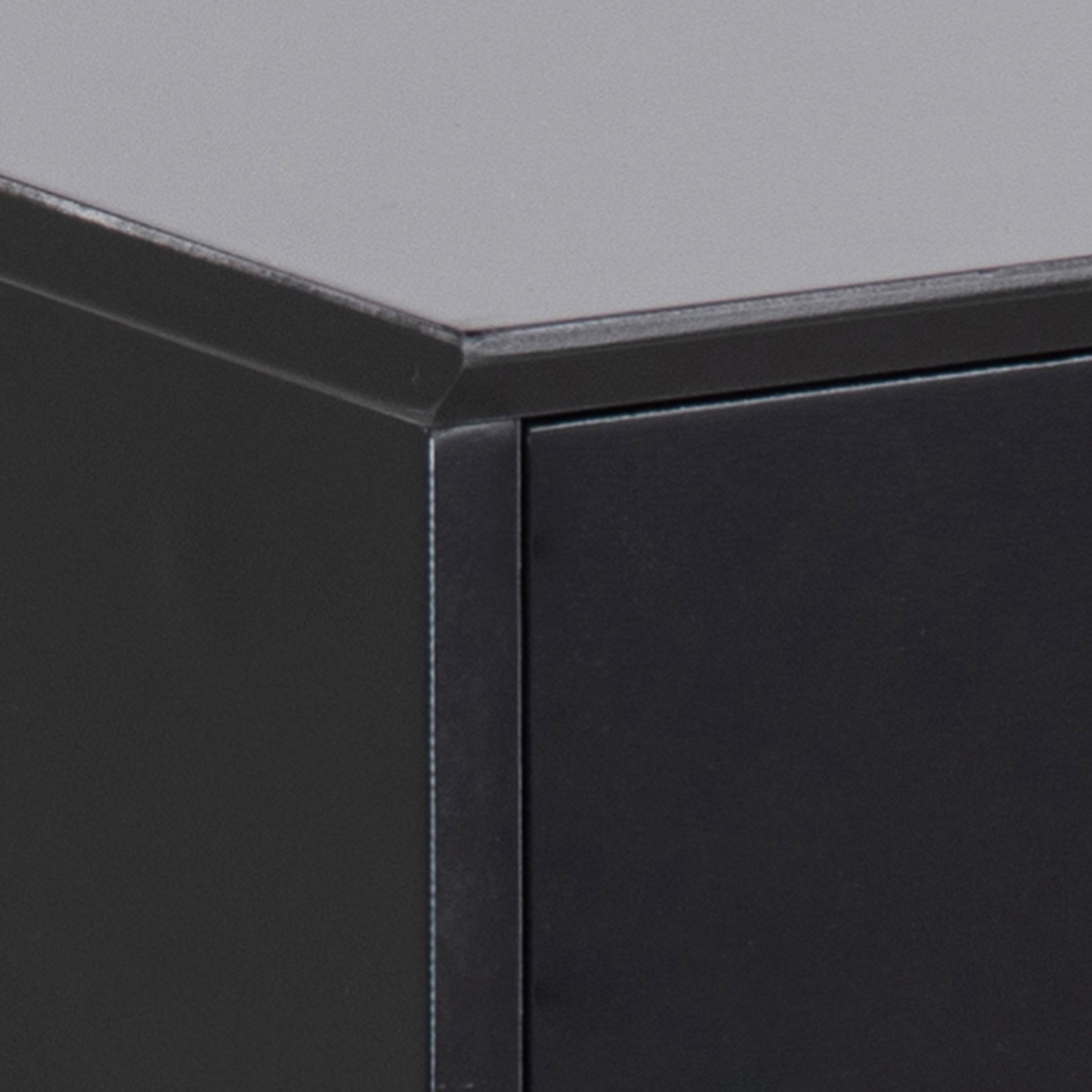 Mitra 1 Drawer Bedside Table in Black – FTG, view 7