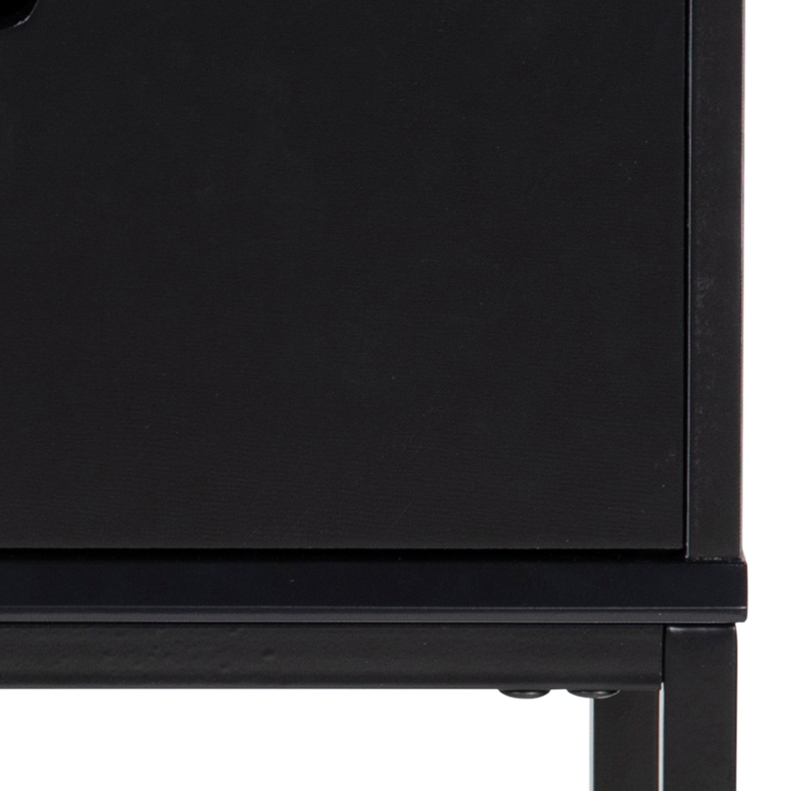 Mitra 1 Drawer Bedside Table in Black – FTG, view 8
