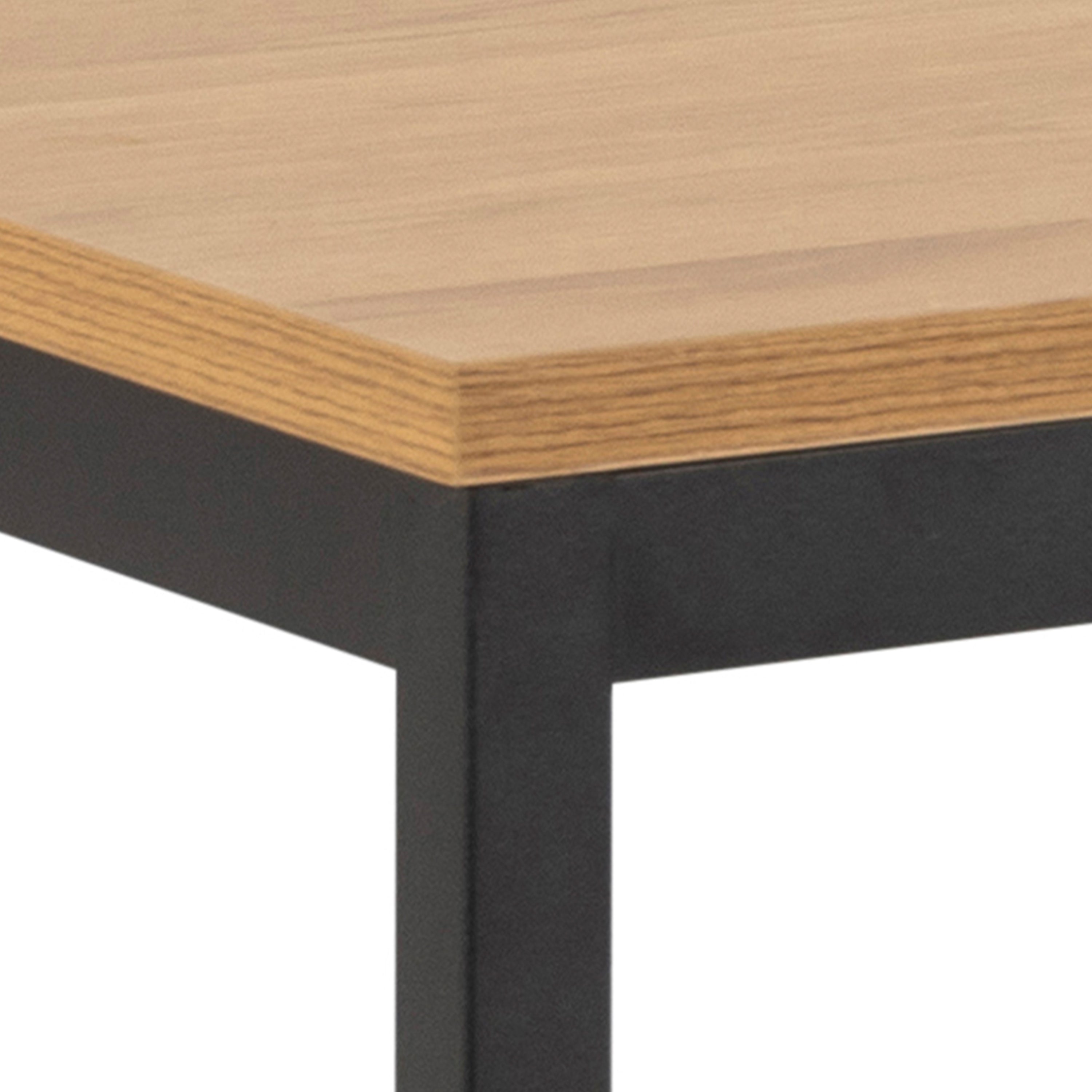 Seaford Dining Table in Black & Oak – FTG, view 7