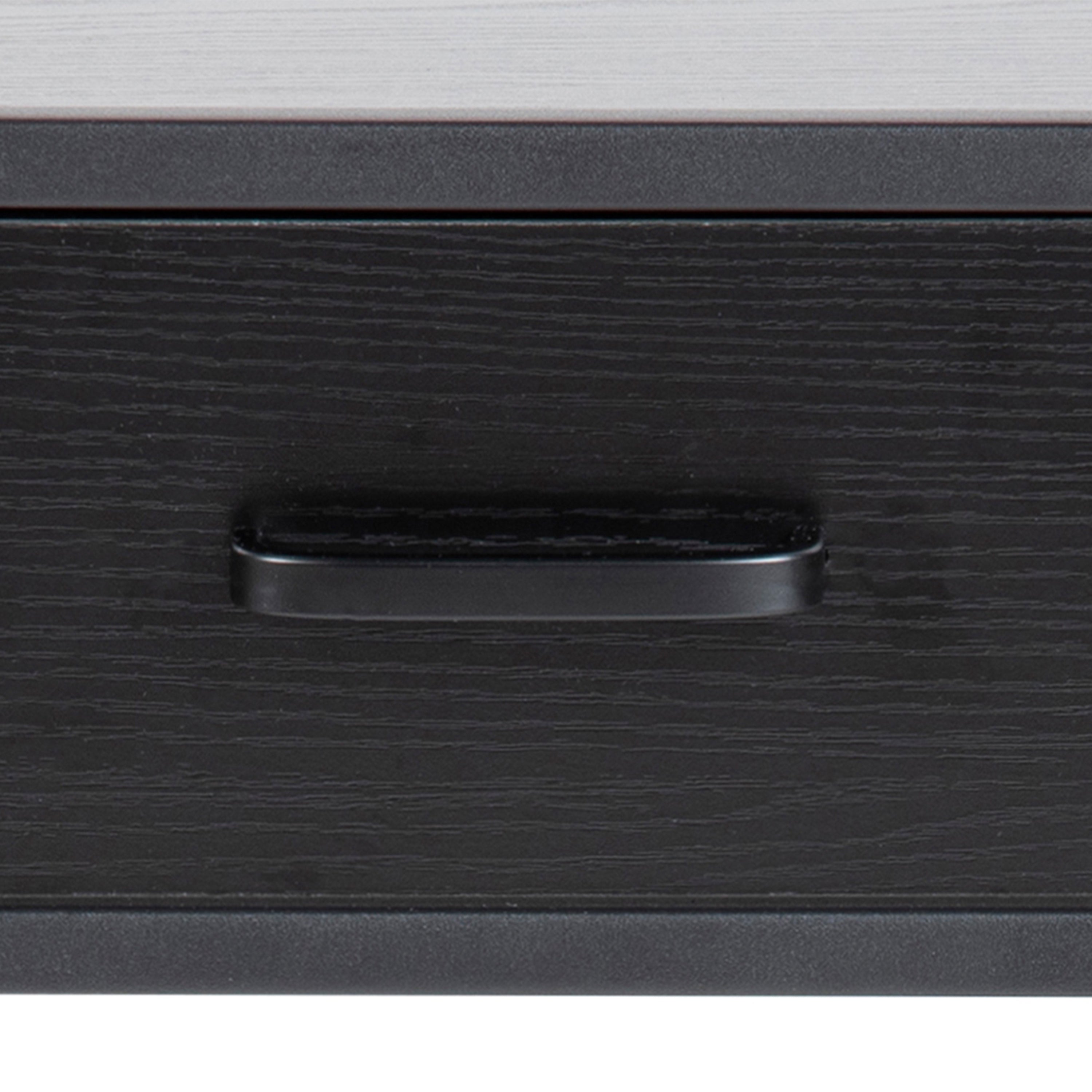 Seaford Bedside Table with 1 Drawer in Black – FTG, view 8