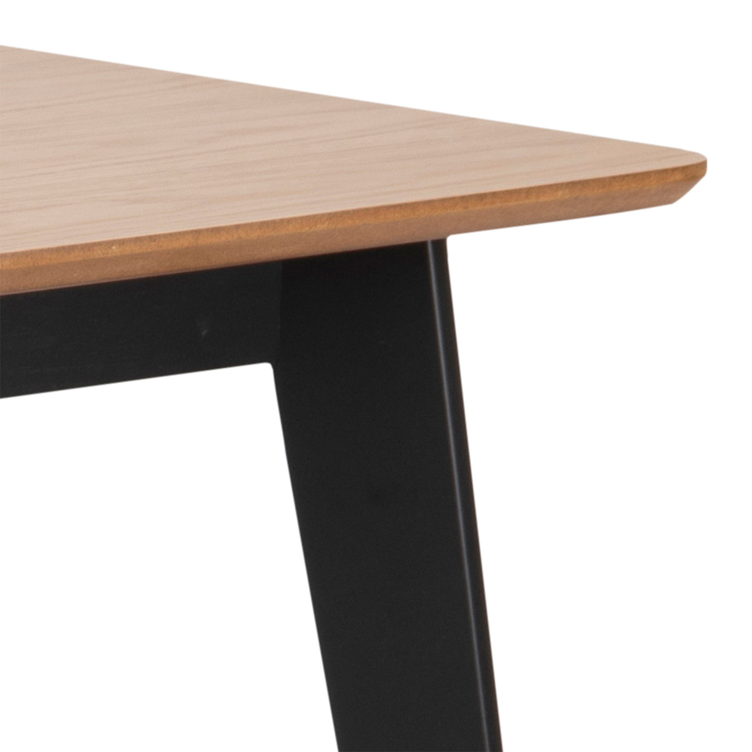 Roxby Dining Table in Oak & Black – FTG, view 5